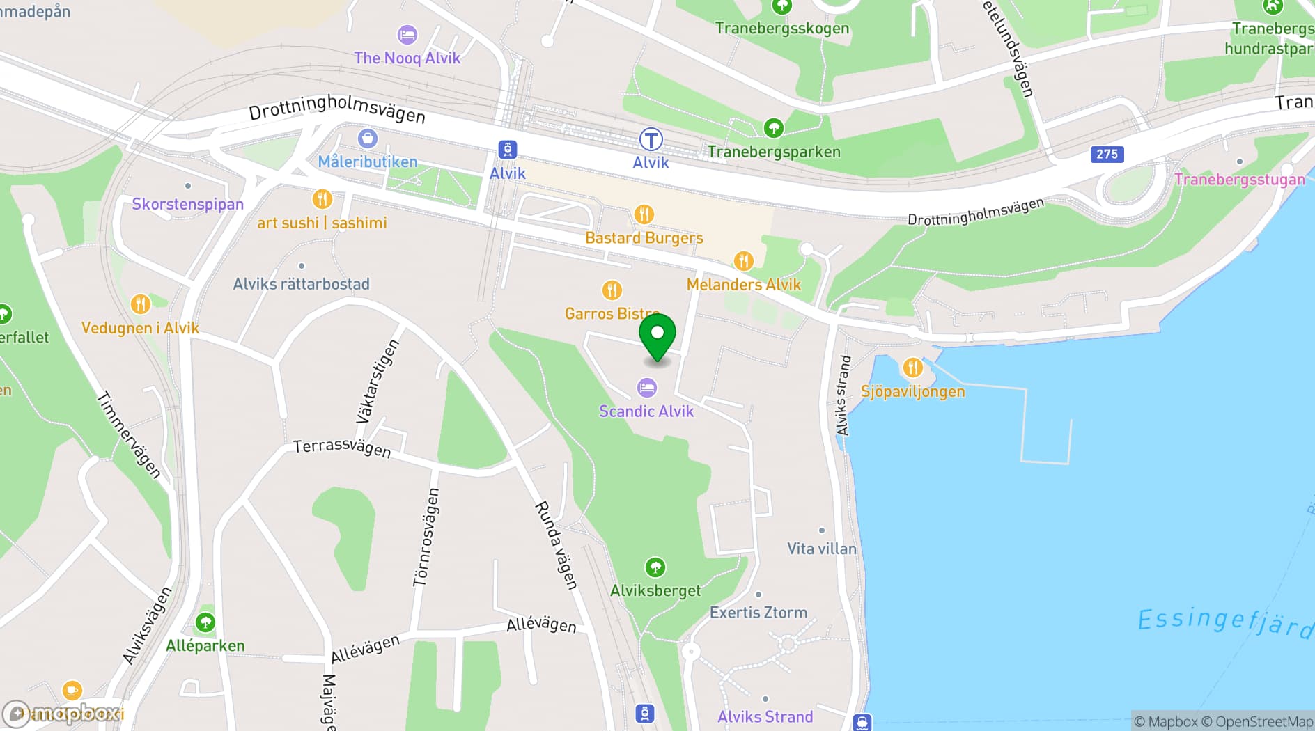 Map showing Scandic Alvik