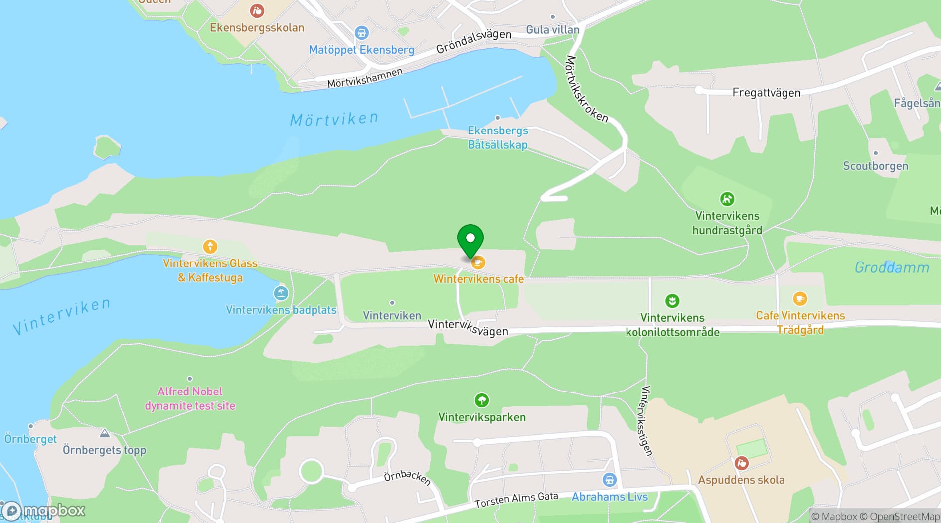 Map showing Winterviken
