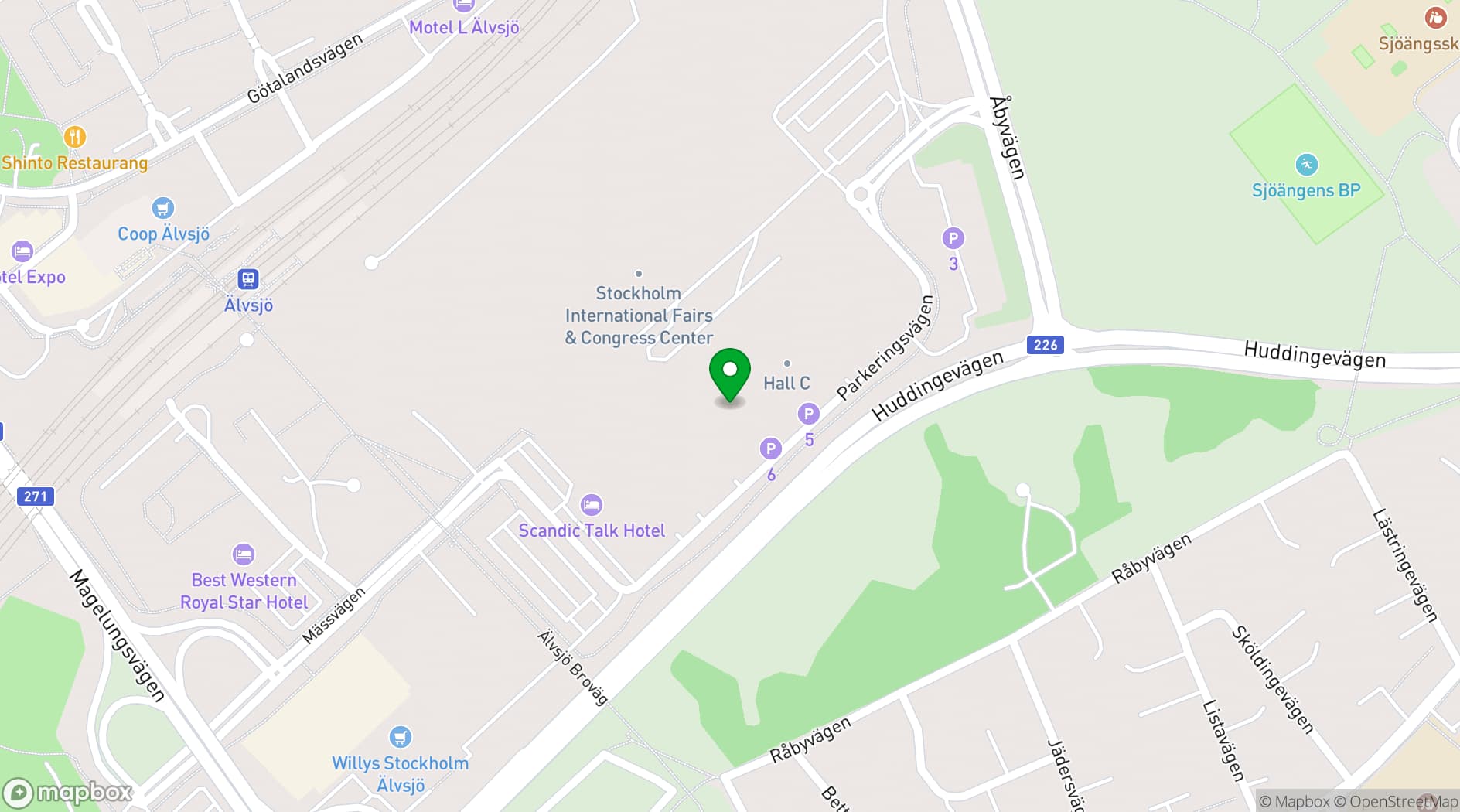 Map showing Scandic Talk
