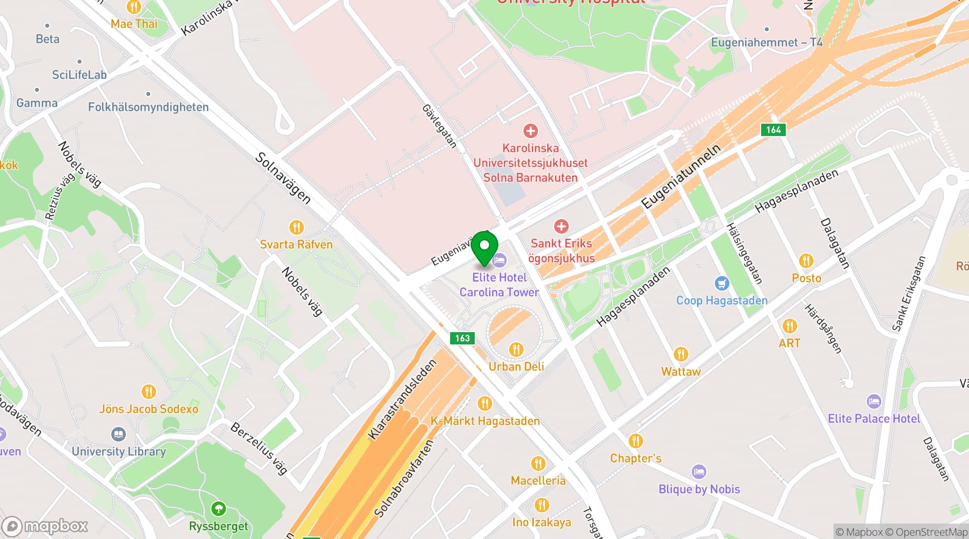 Map showing Haga Bottega