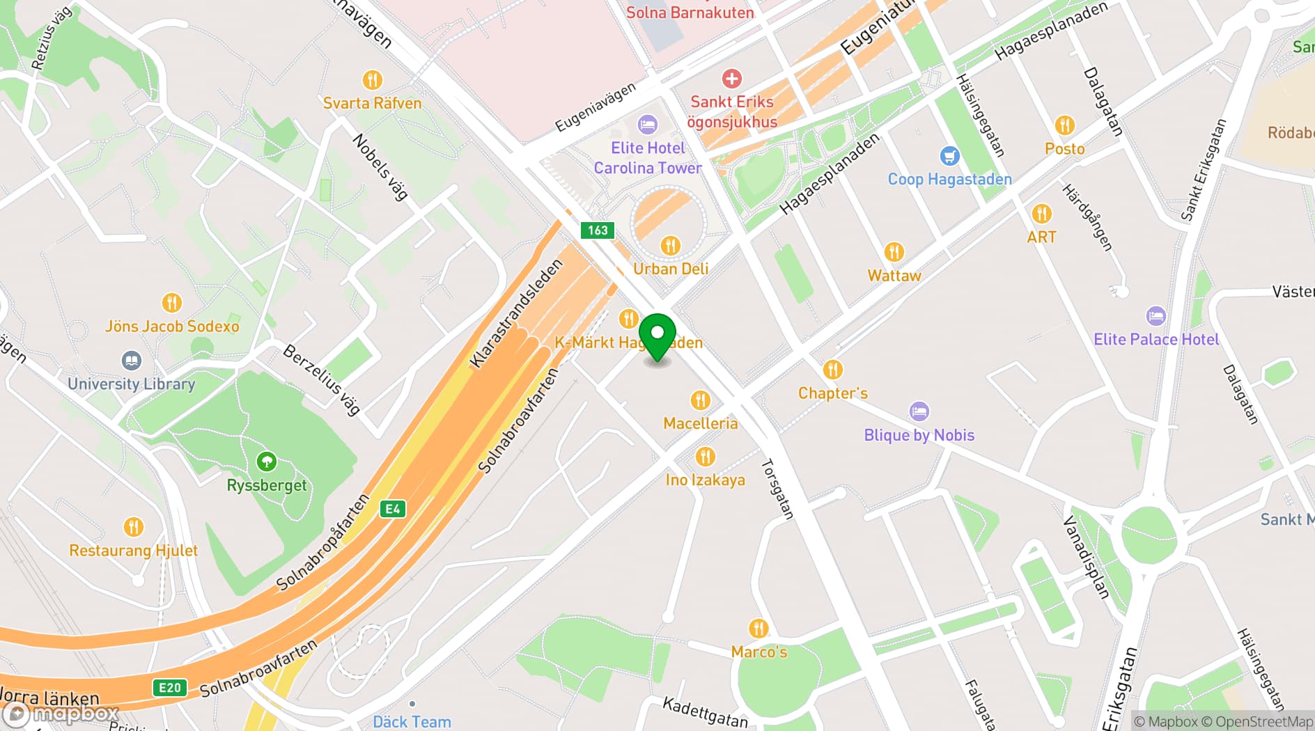 Map showing SIS Conference Centre