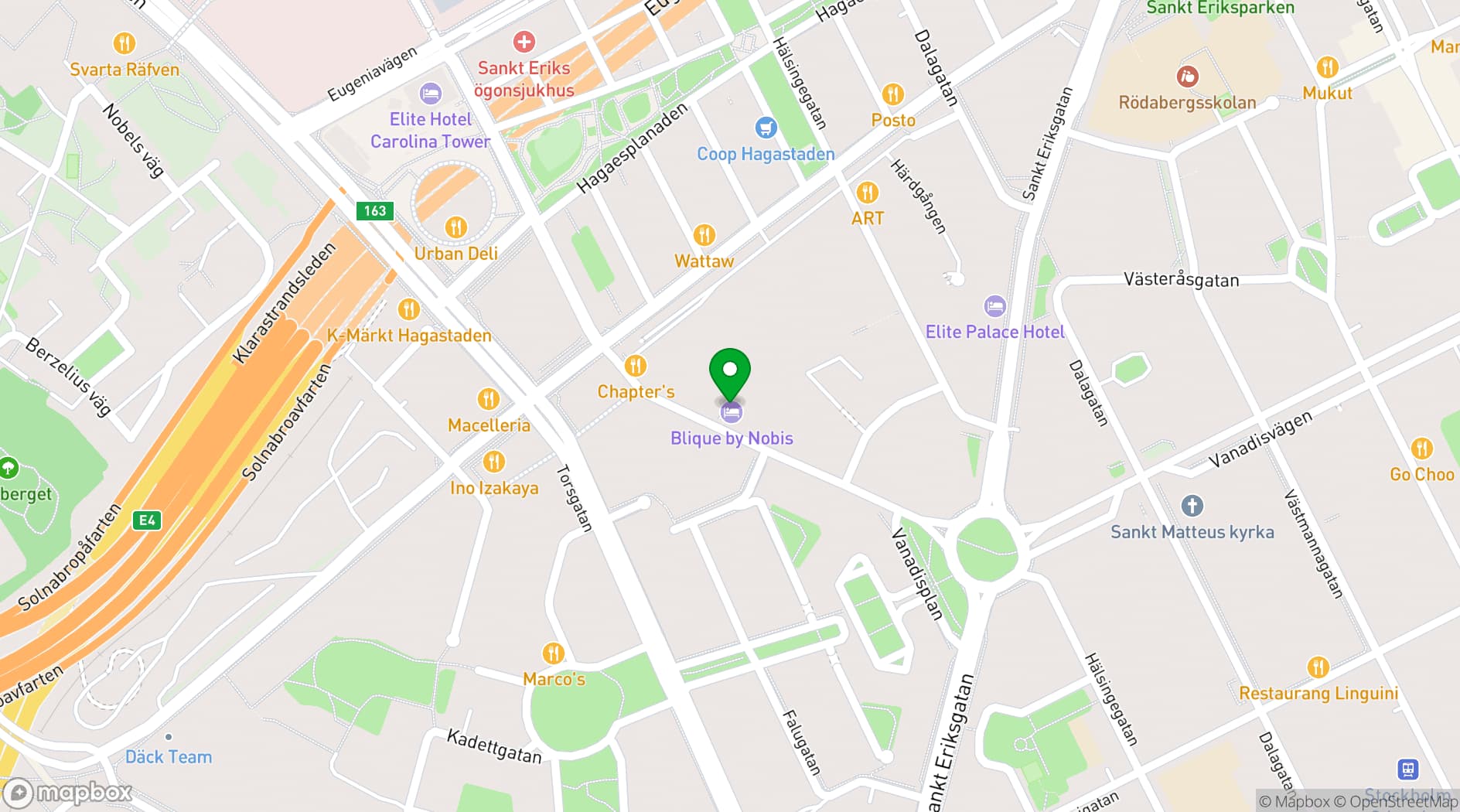 Map showing Blique by Nobis