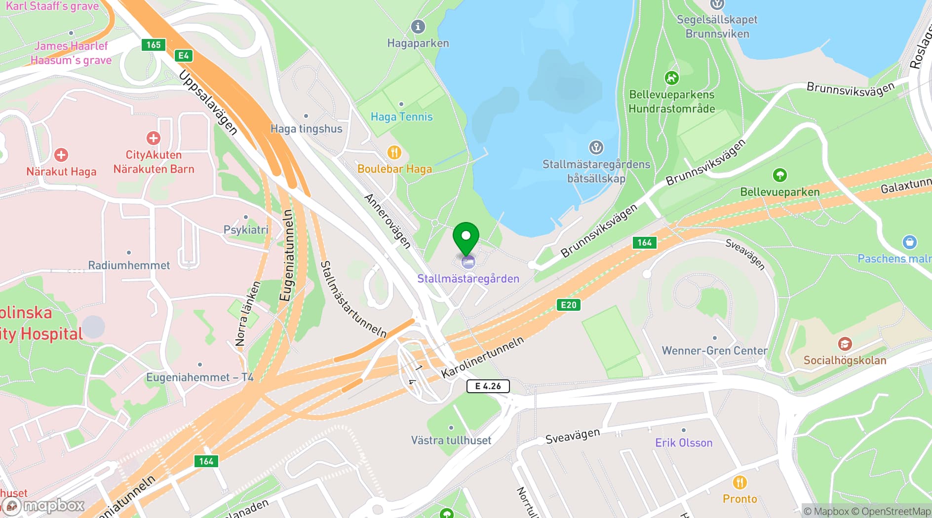 Map showing Stallmästaregården
