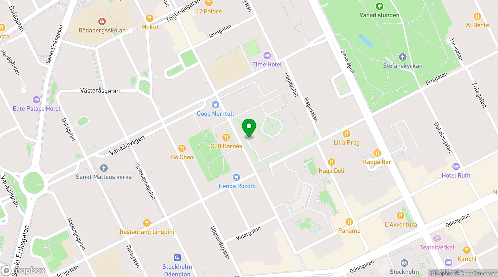 Map showing Queen Silvia Concert Hall