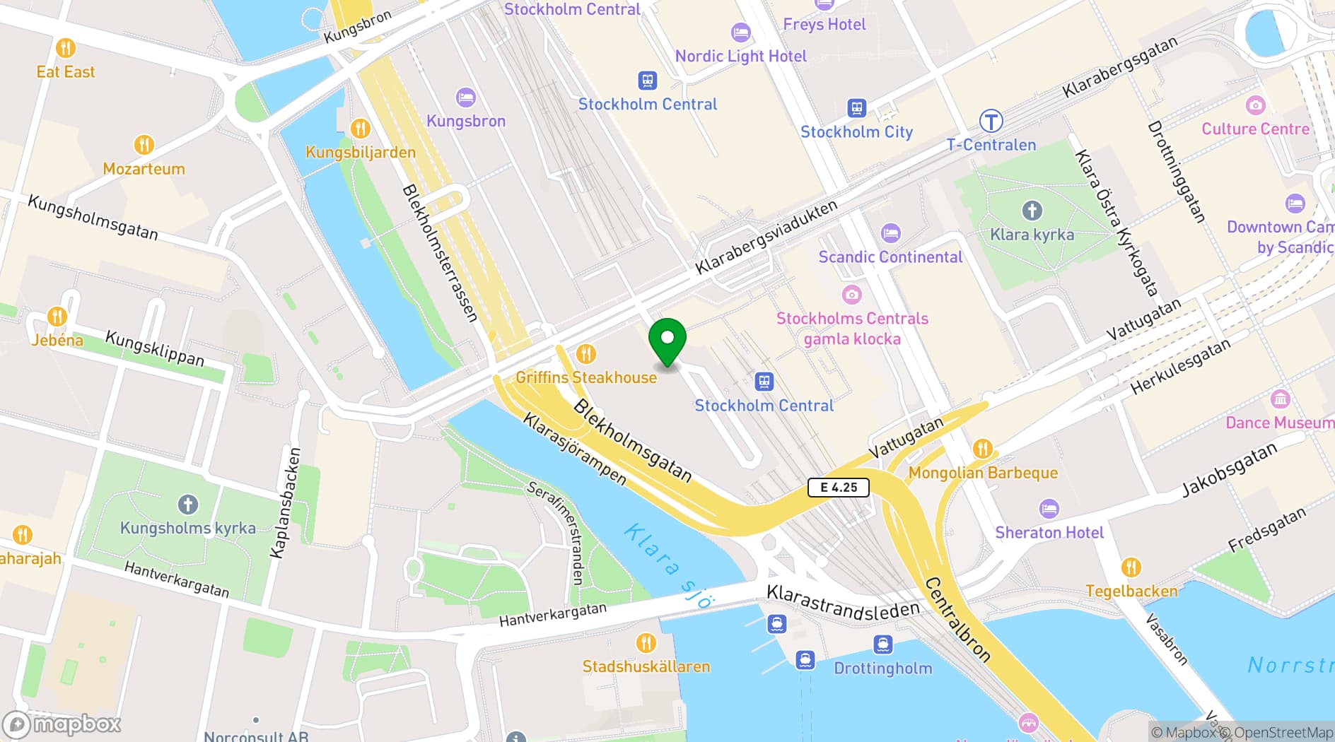 Map showing Stockholm Waterfront
