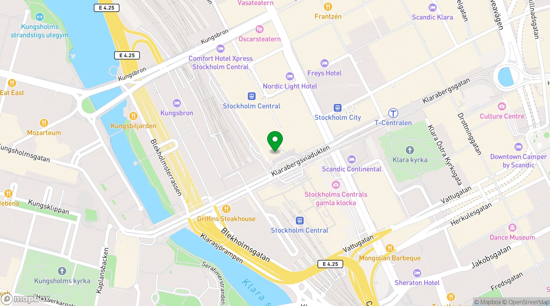 Map showing World Trade Center Stockholm