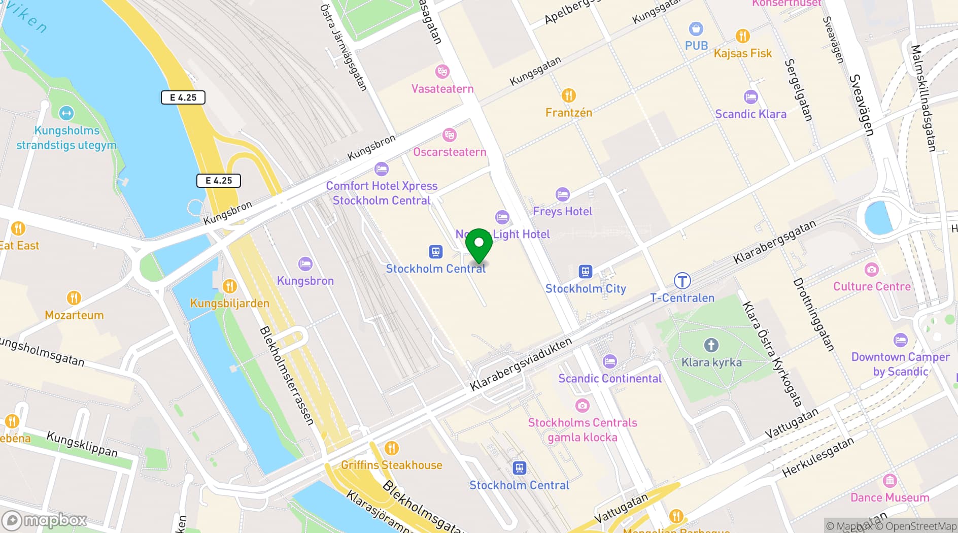 Map showing Hotel C Stockholm