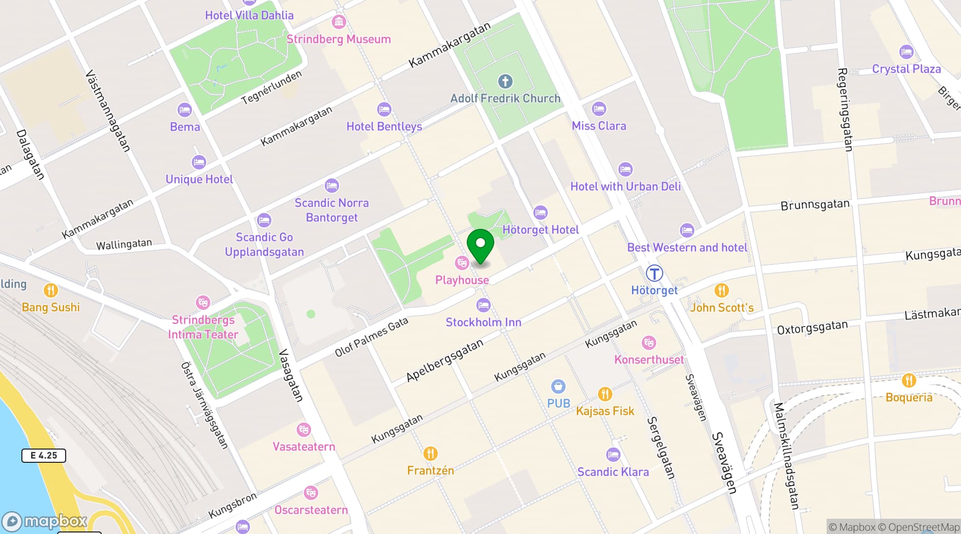 Map showing Quick Office Östermalm