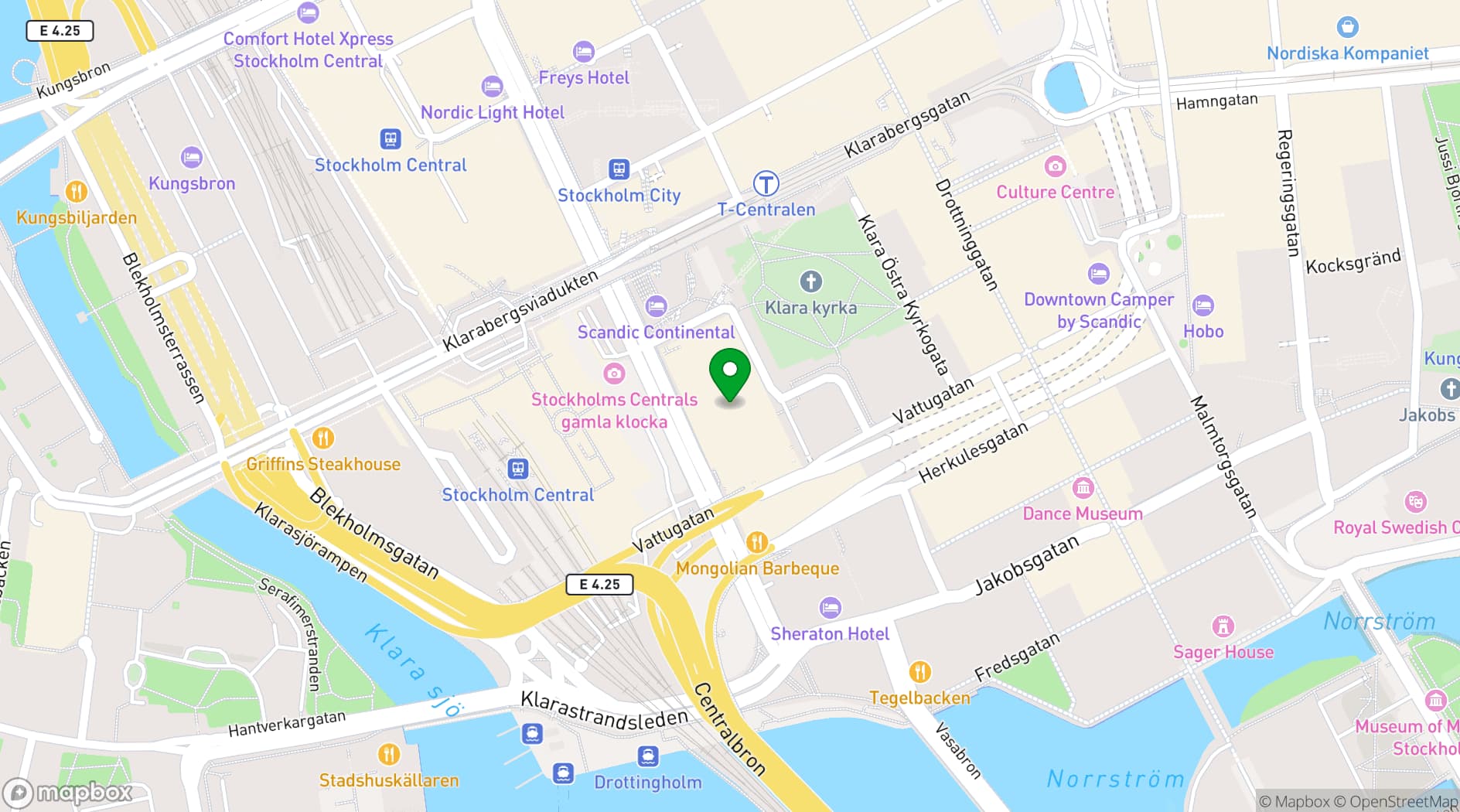 Map showing Convendum Vasagatan 16