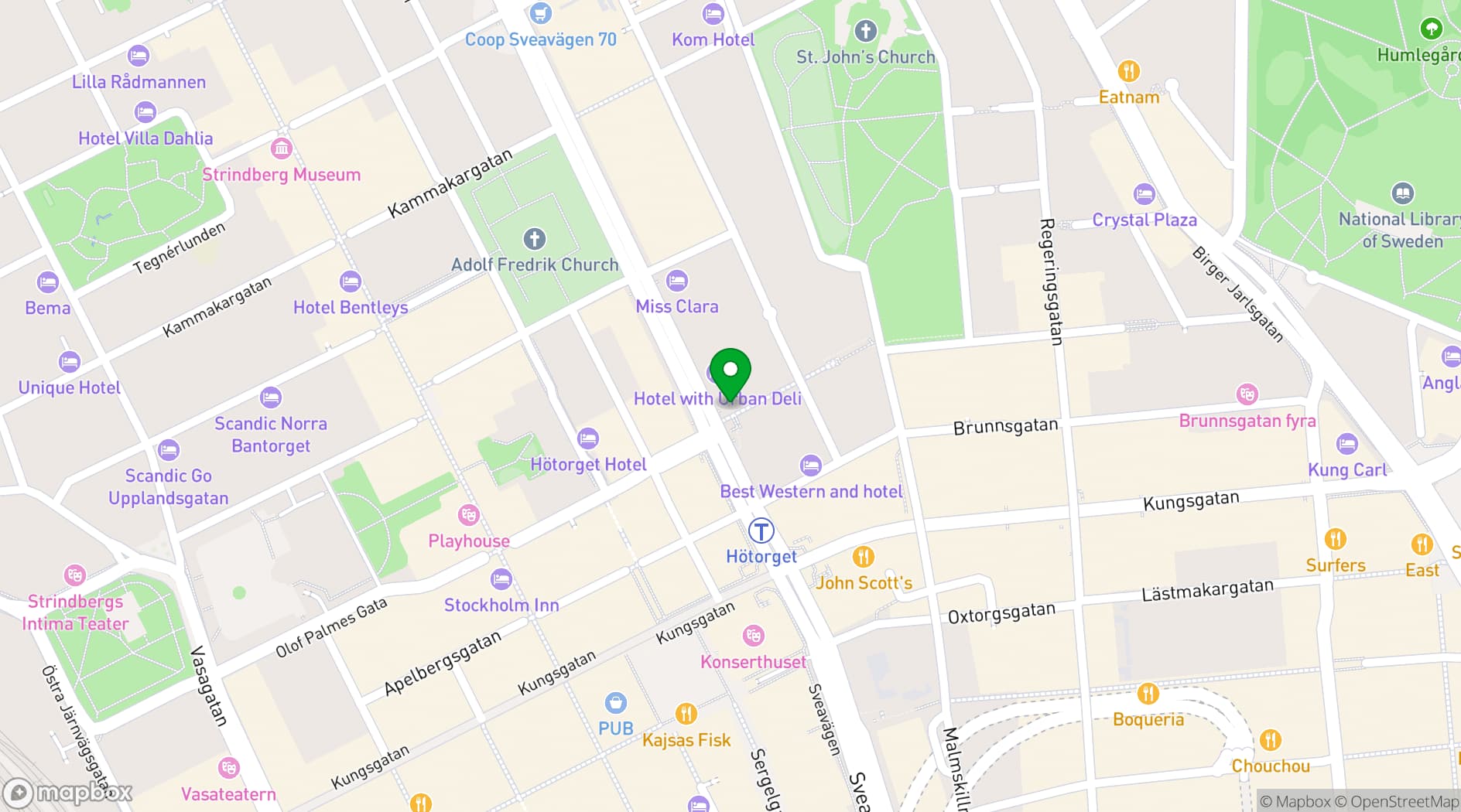 Map showing Urban Deli