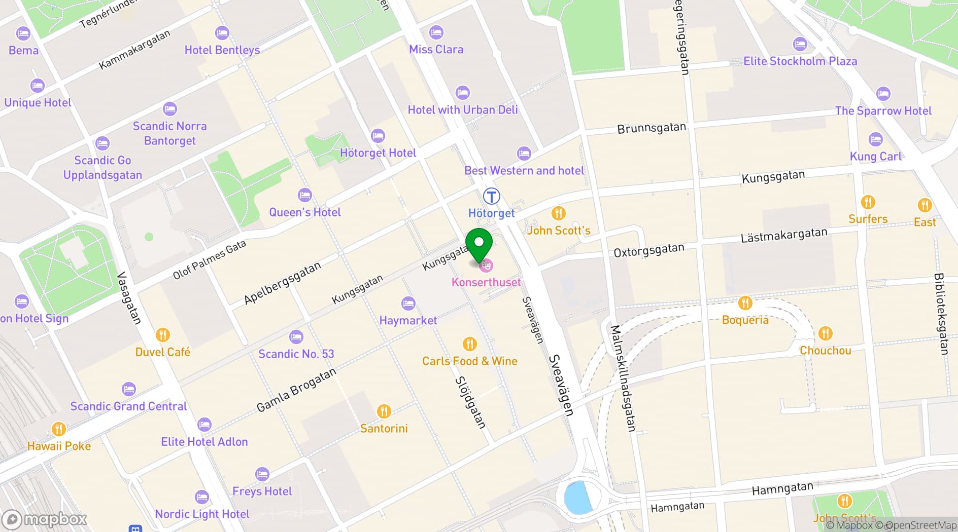 Map showing Konserthuset