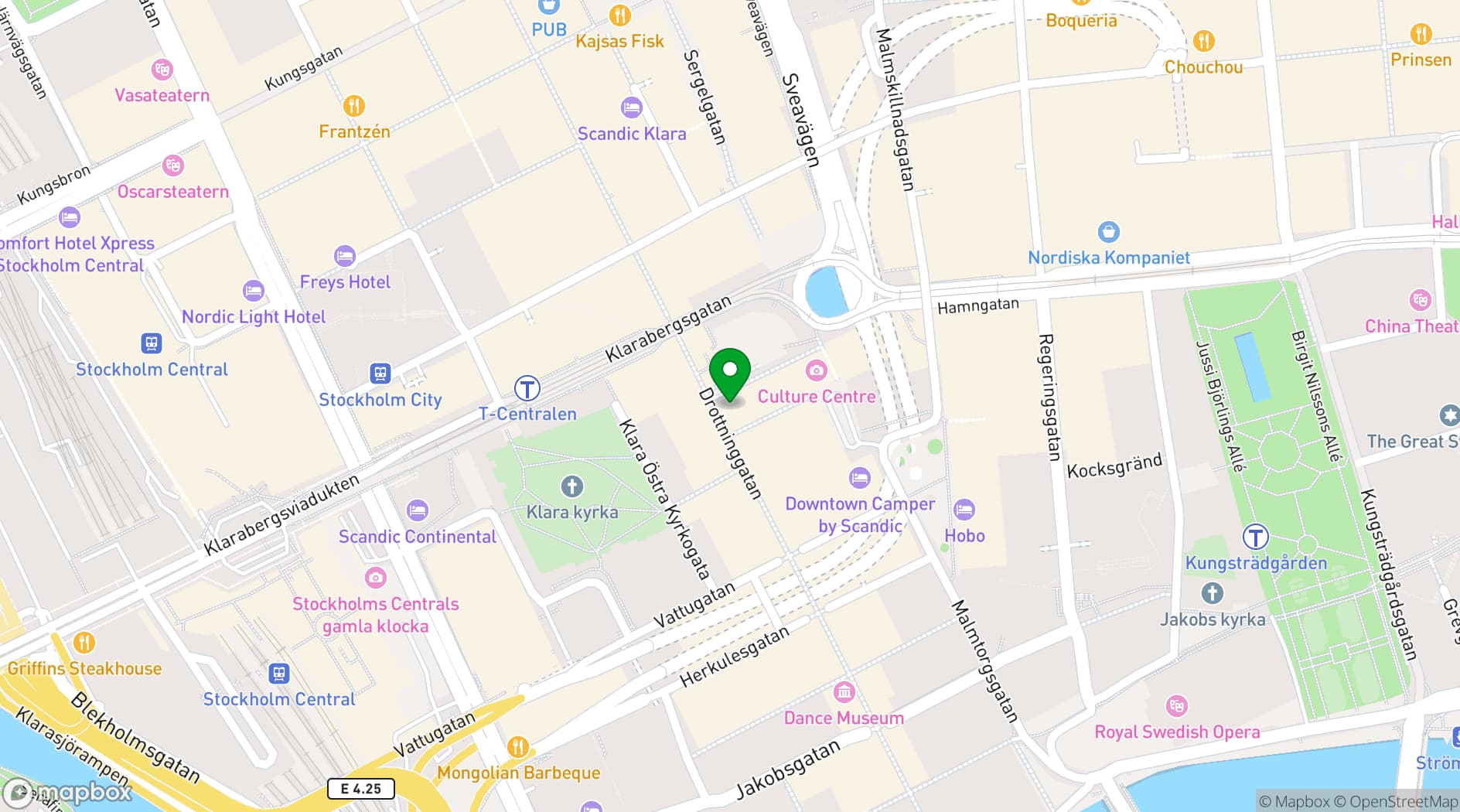Map showing Kulturhuset Stadsteatern