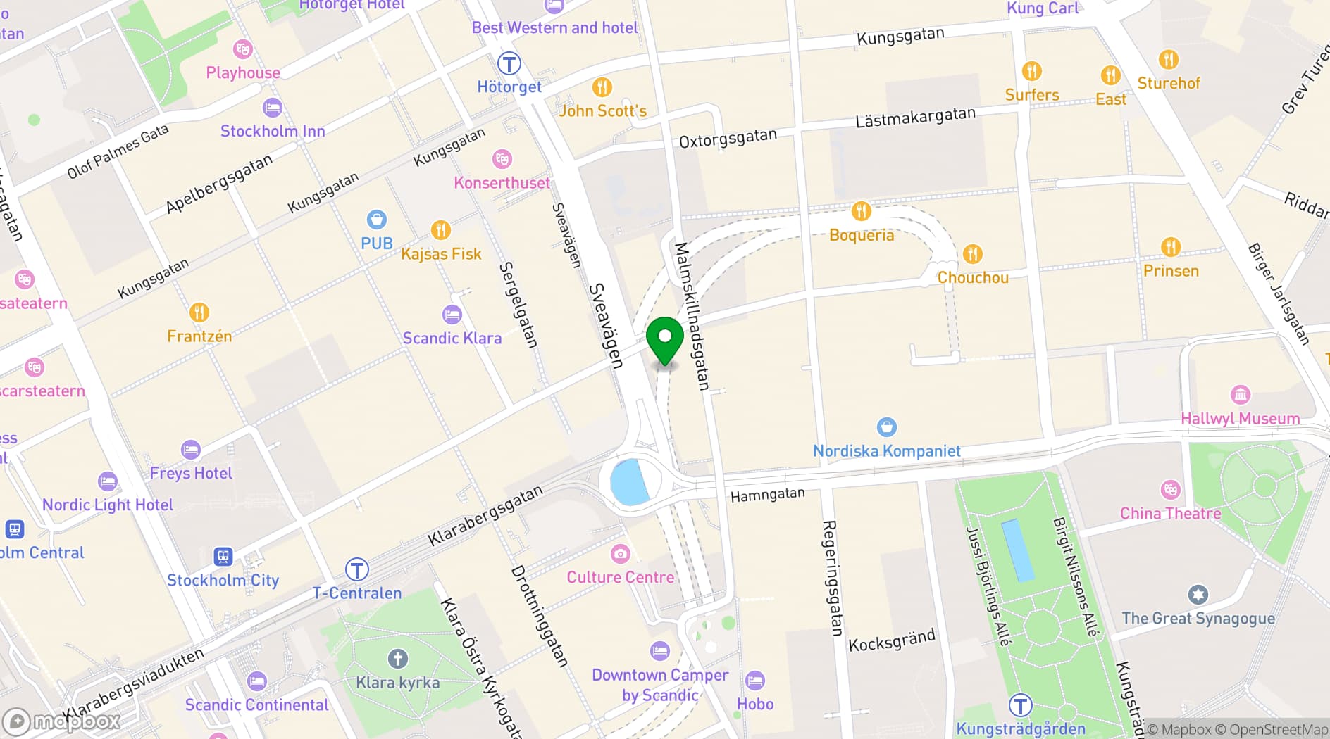 Map showing The Ballroom