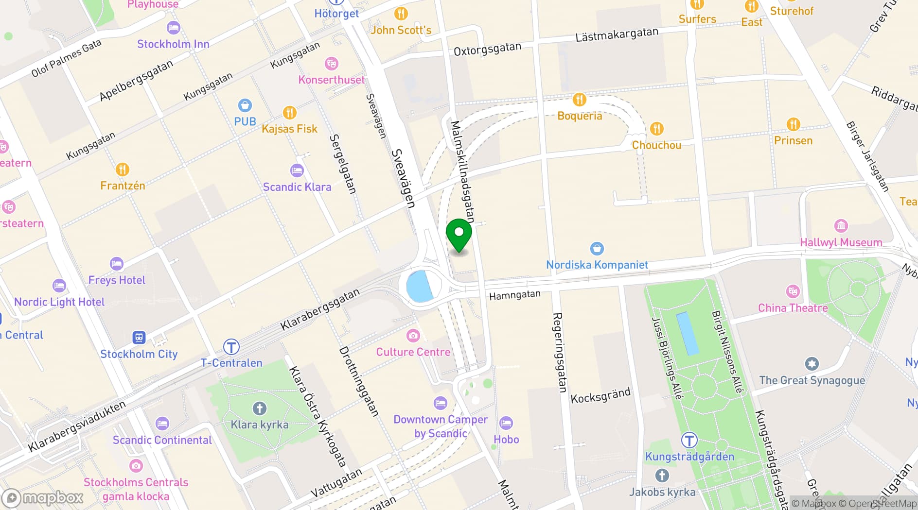 Map showing Space, Stockholm