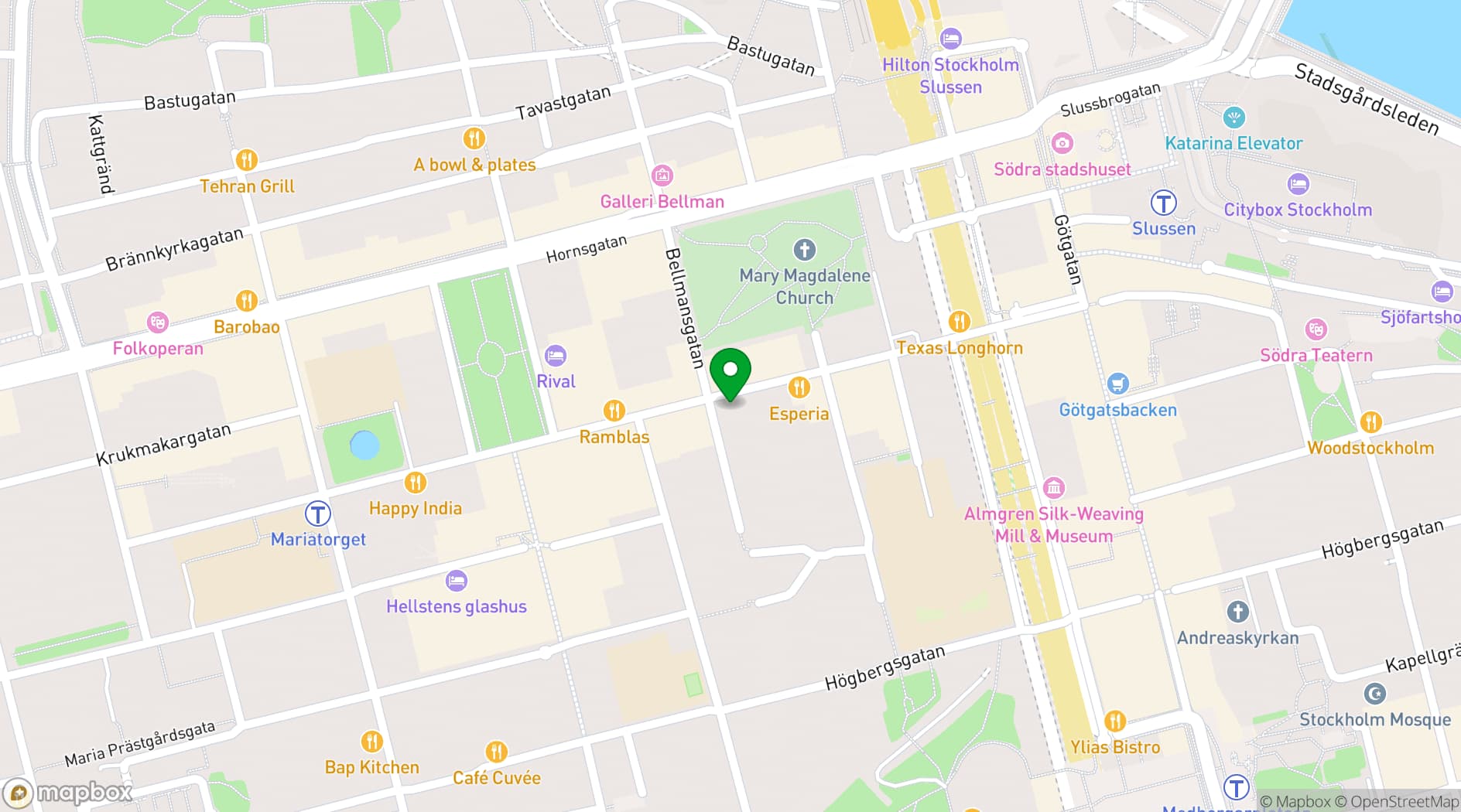 Map showing Van der Nootska Palatset