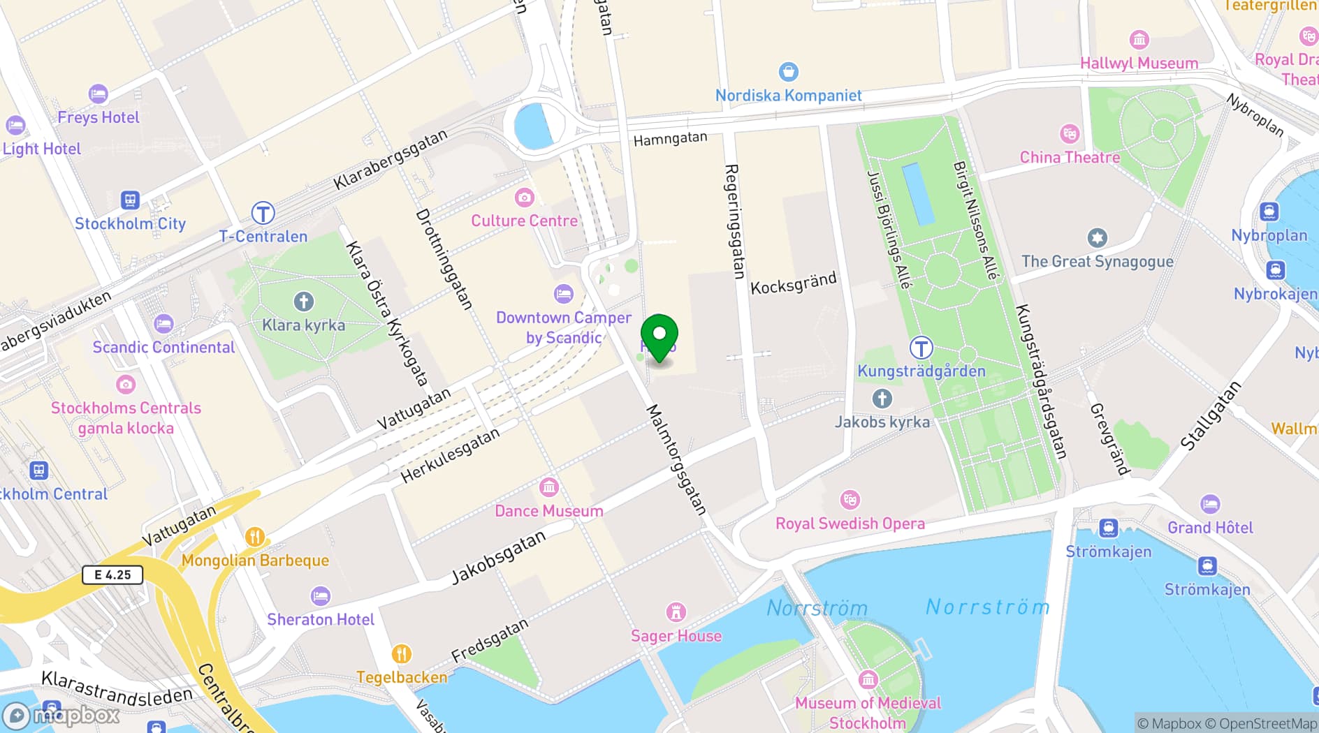Map showing Hobo Hotel