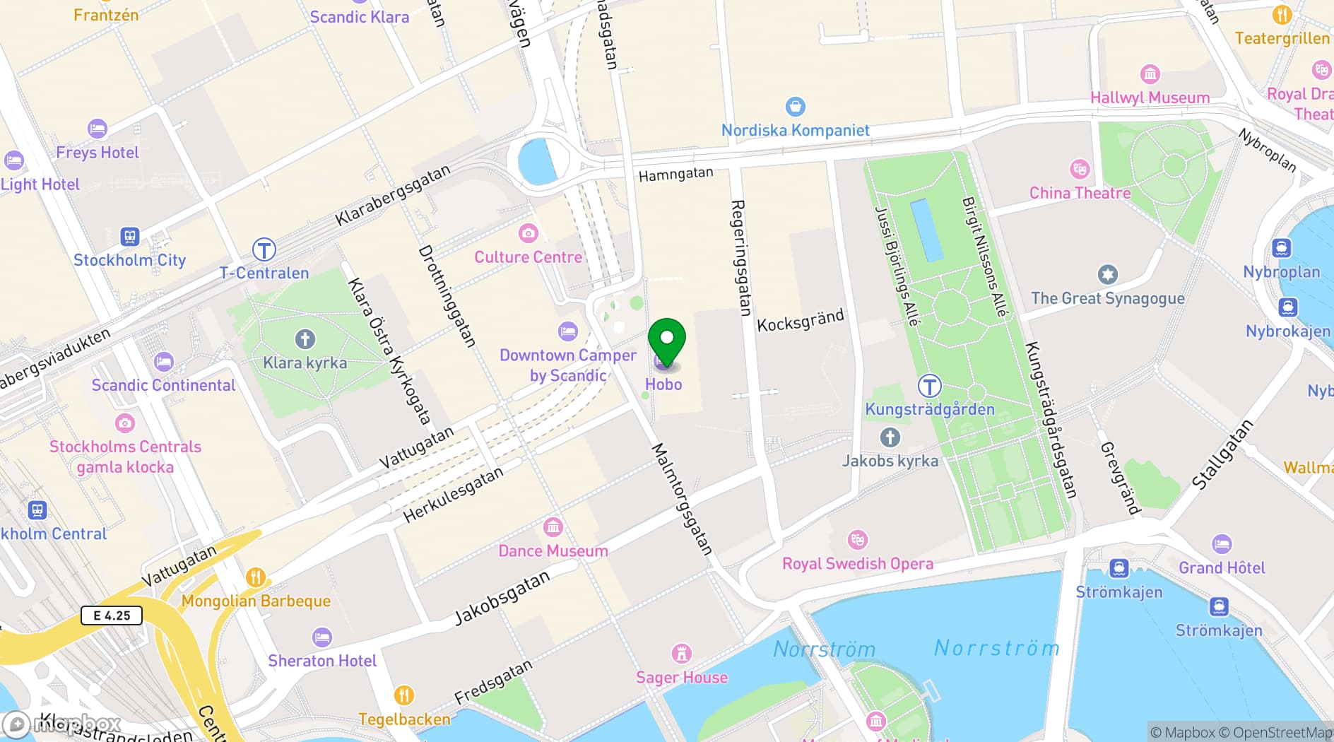 Map showing Hotel At Six