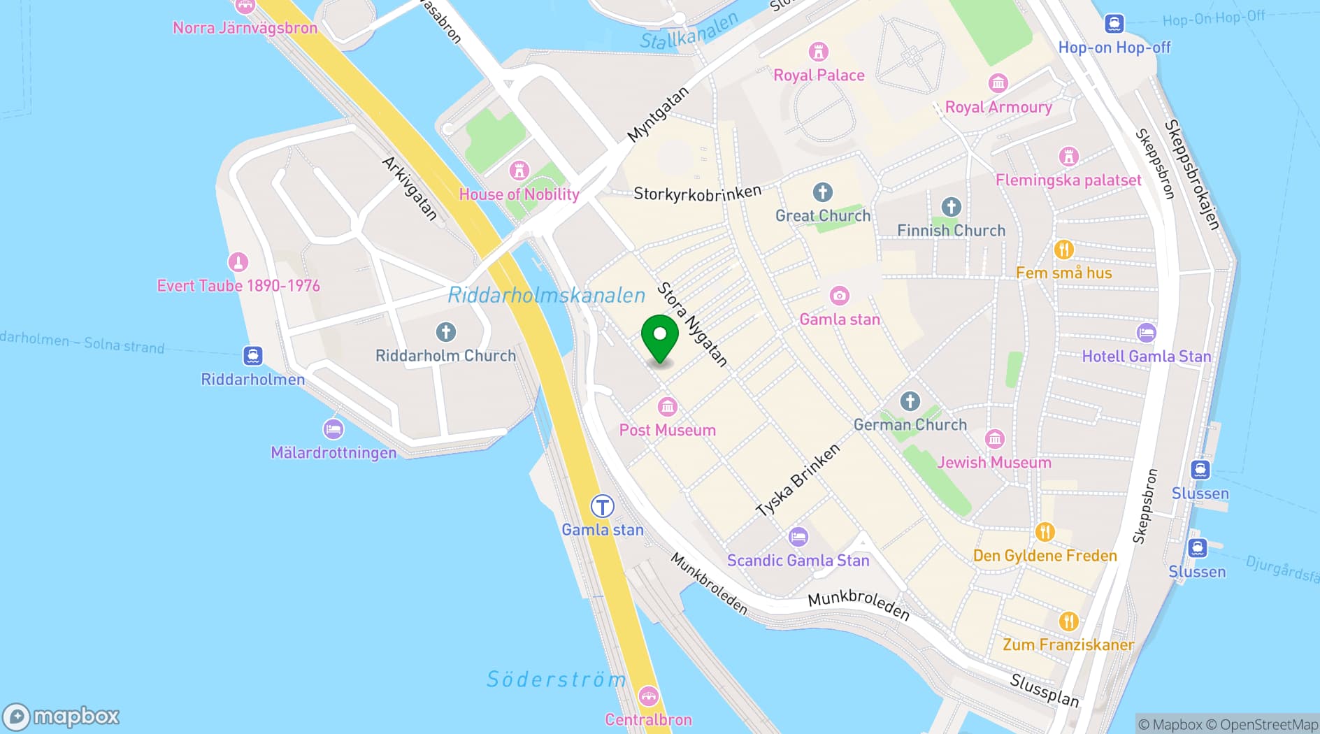 Map showing Leijontornet