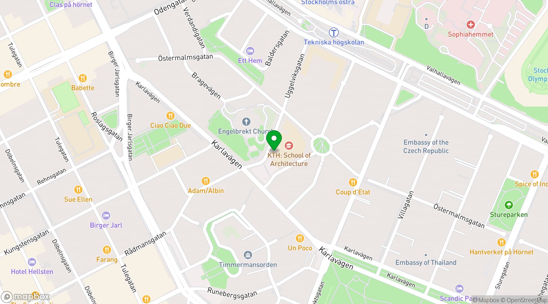 Map showing A house