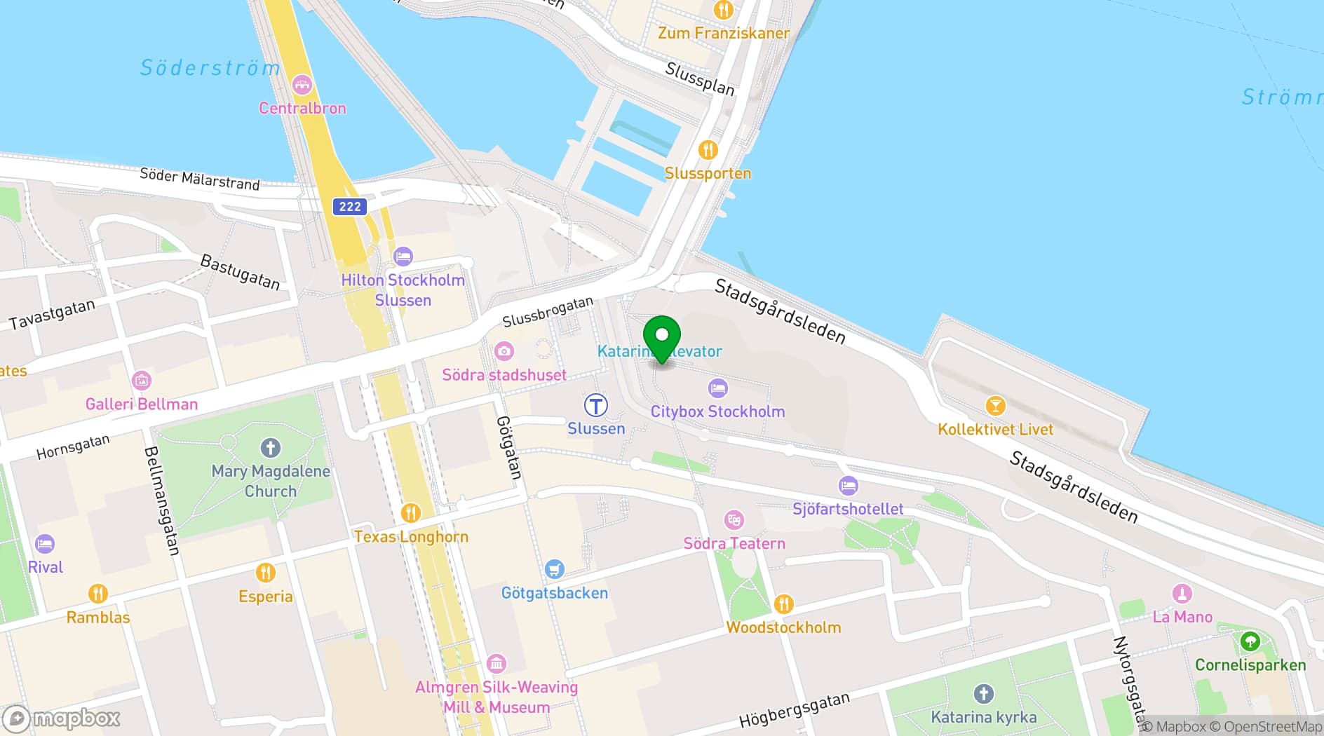Map showing Gondolen