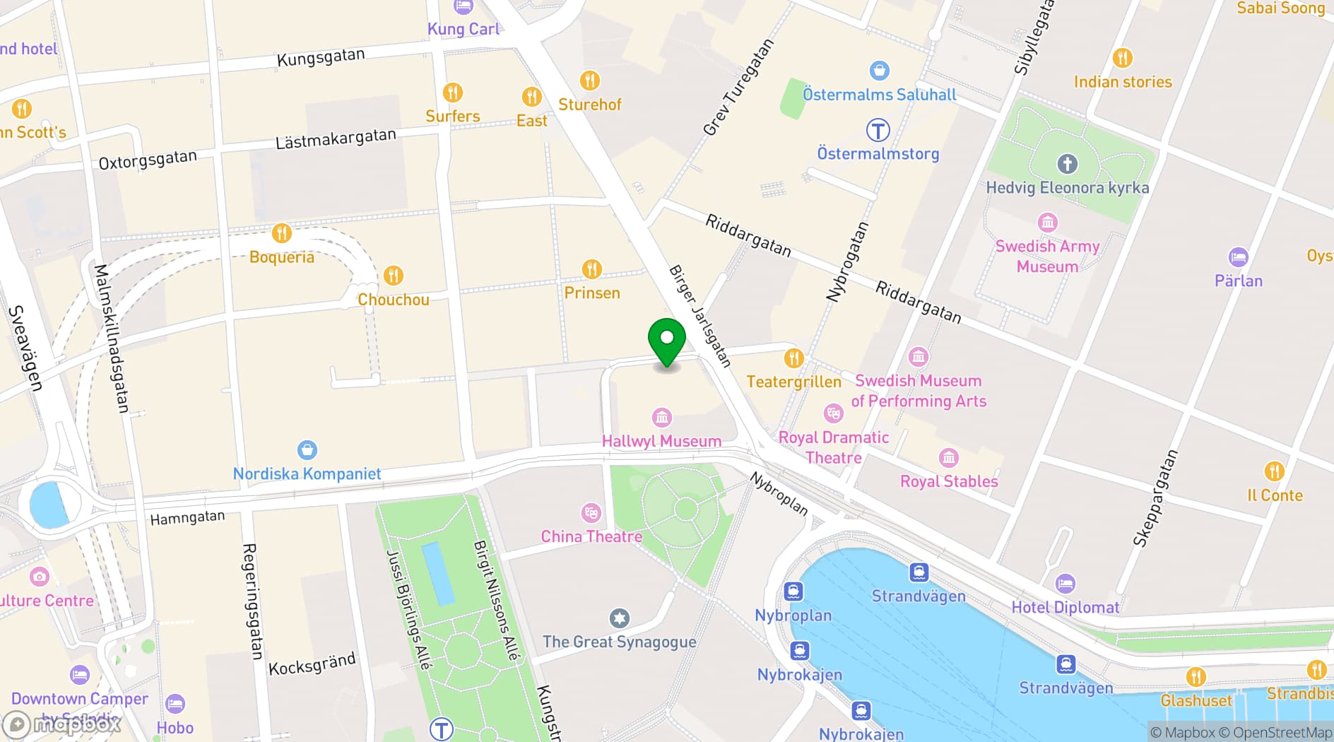 Map showing SKF/Konstnärshuset