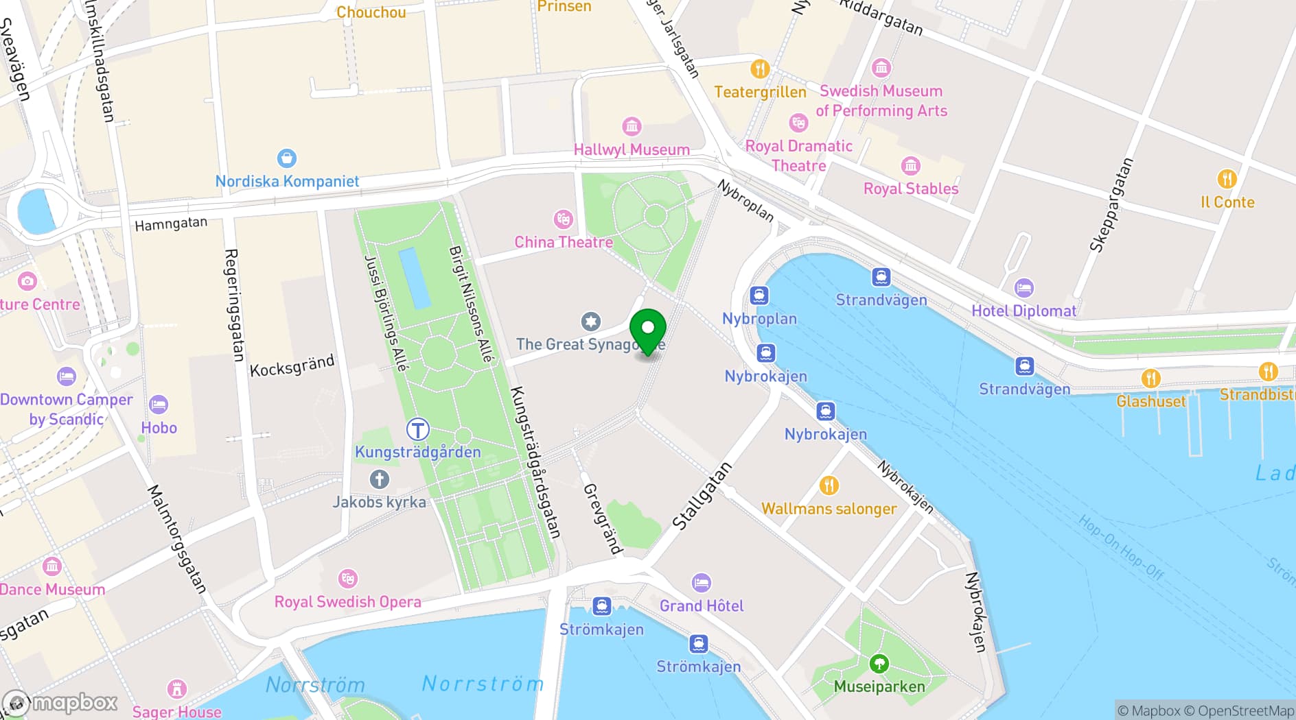 Map showing Bank Hotel