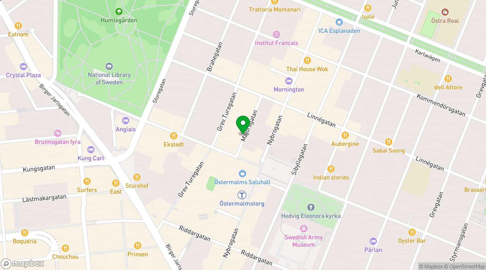 Map showing Soho House Stockholm