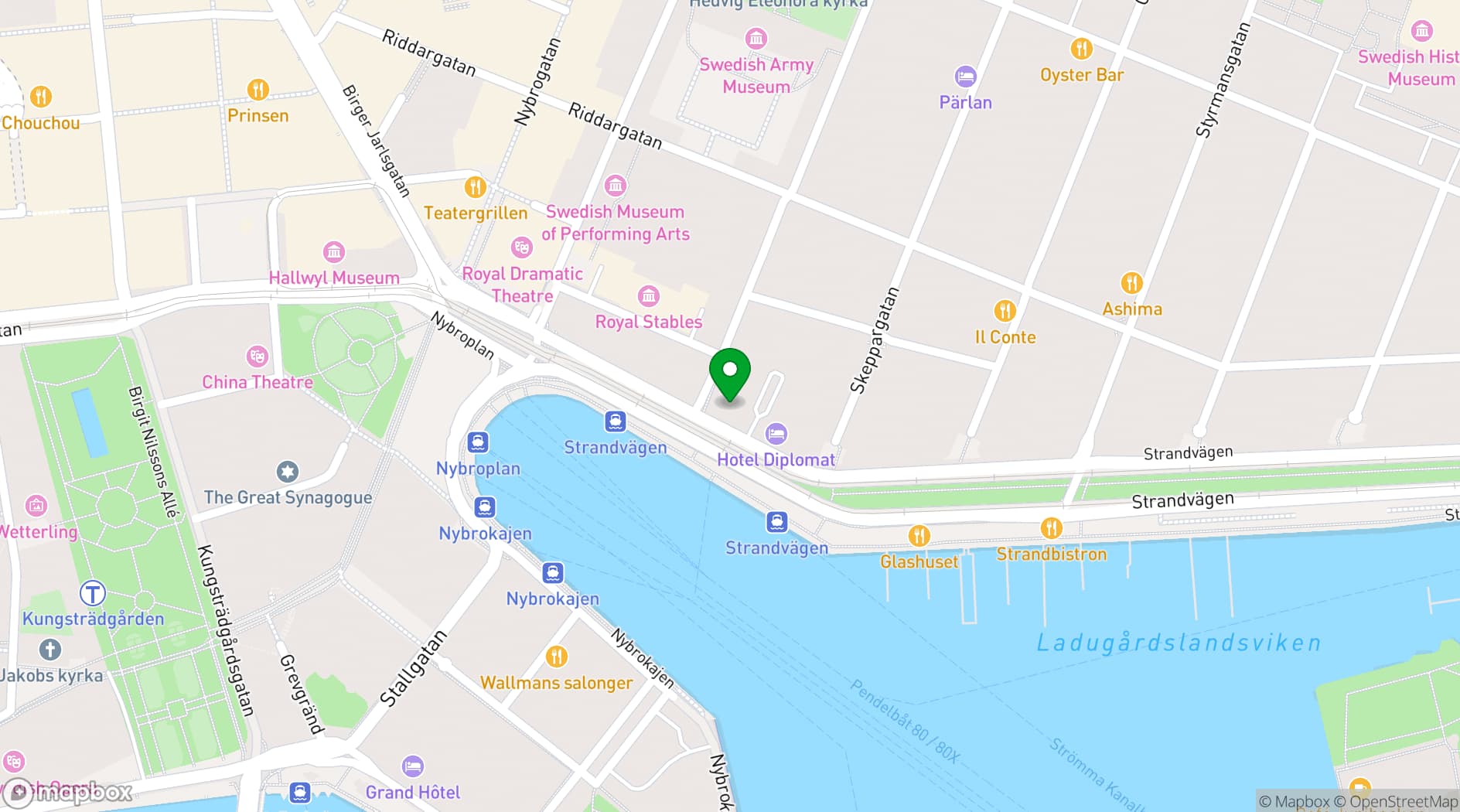 Map showing Hotel Esplanade