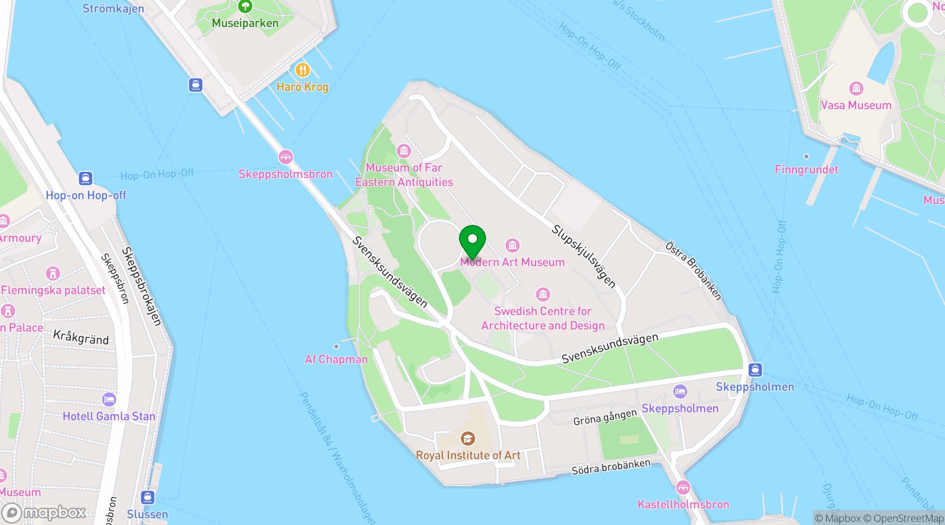 Map showing Segelsalen