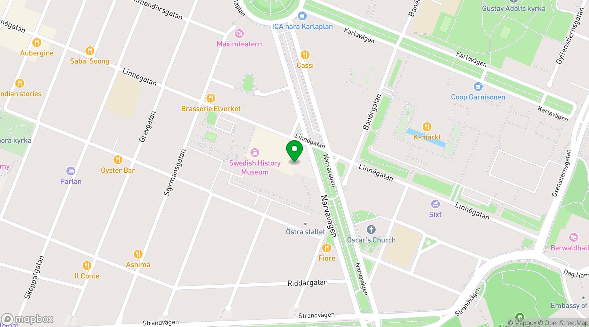 Map showing Ekonomiska museet