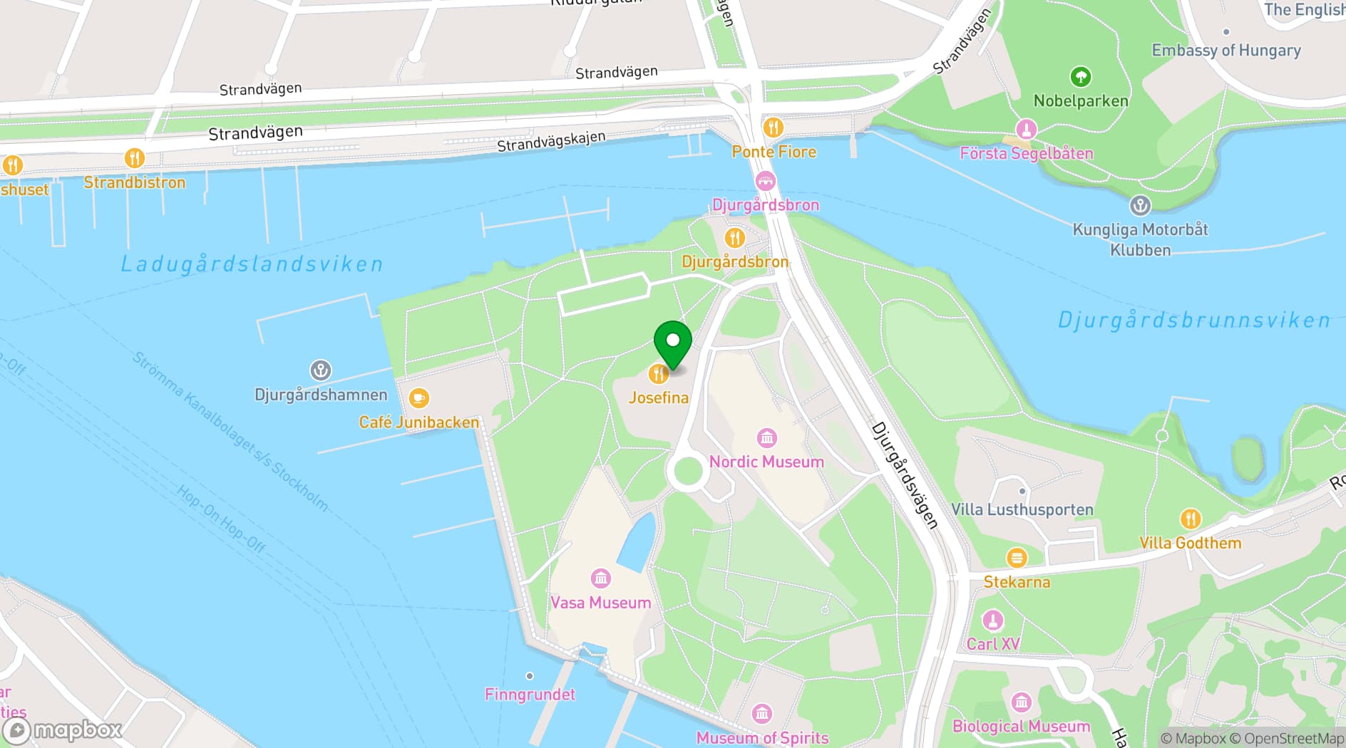 Map showing Josefina Stockholm