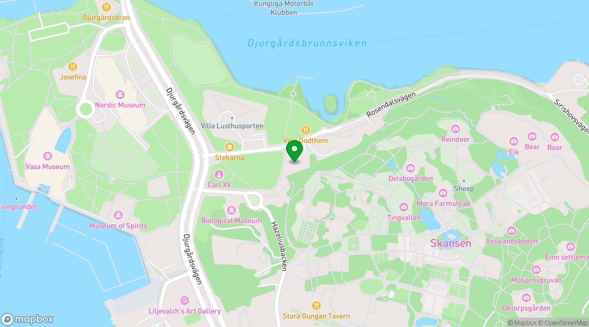 Map showing Wärdshuset Ulla Winbladh AB