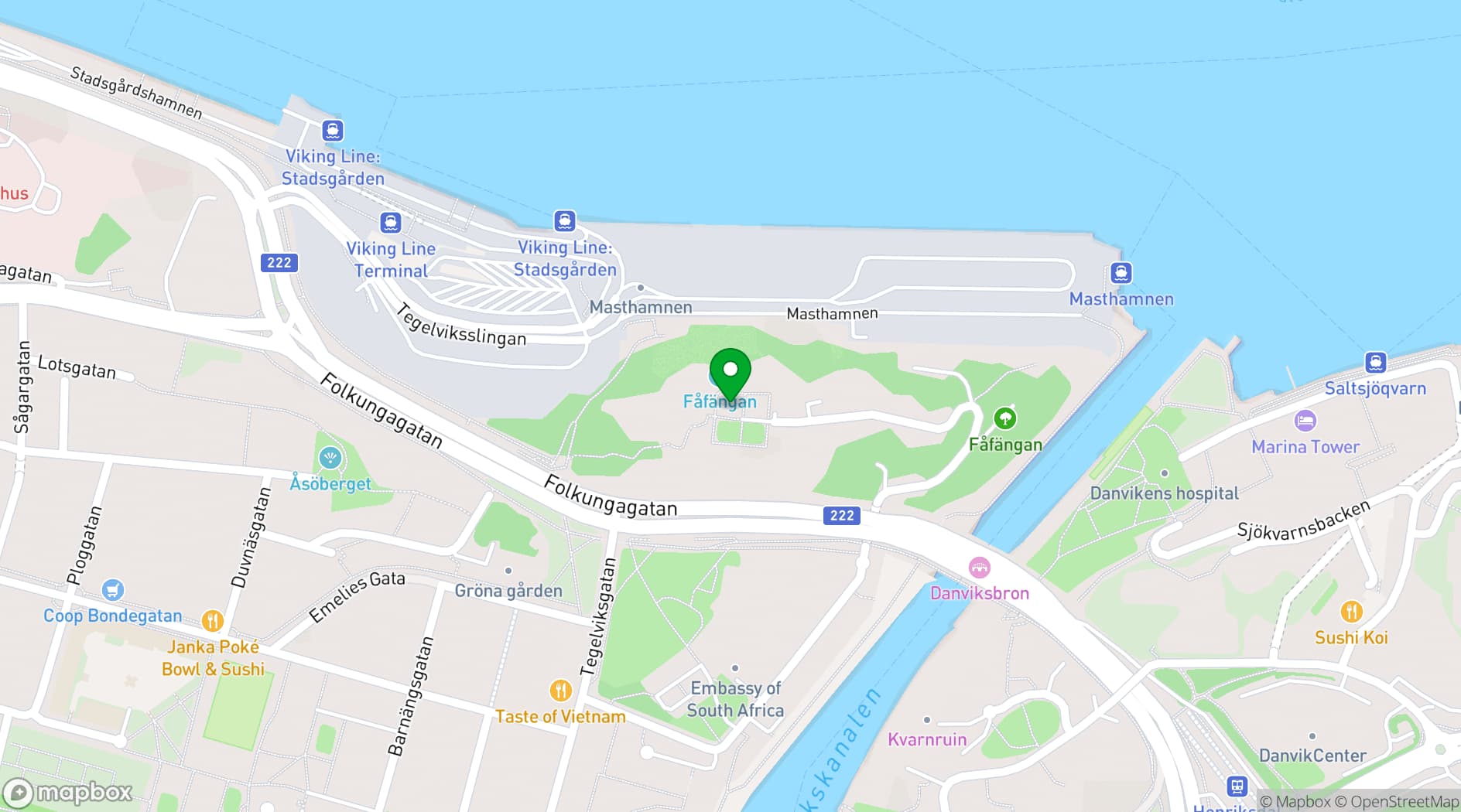 Map showing Fåfängan