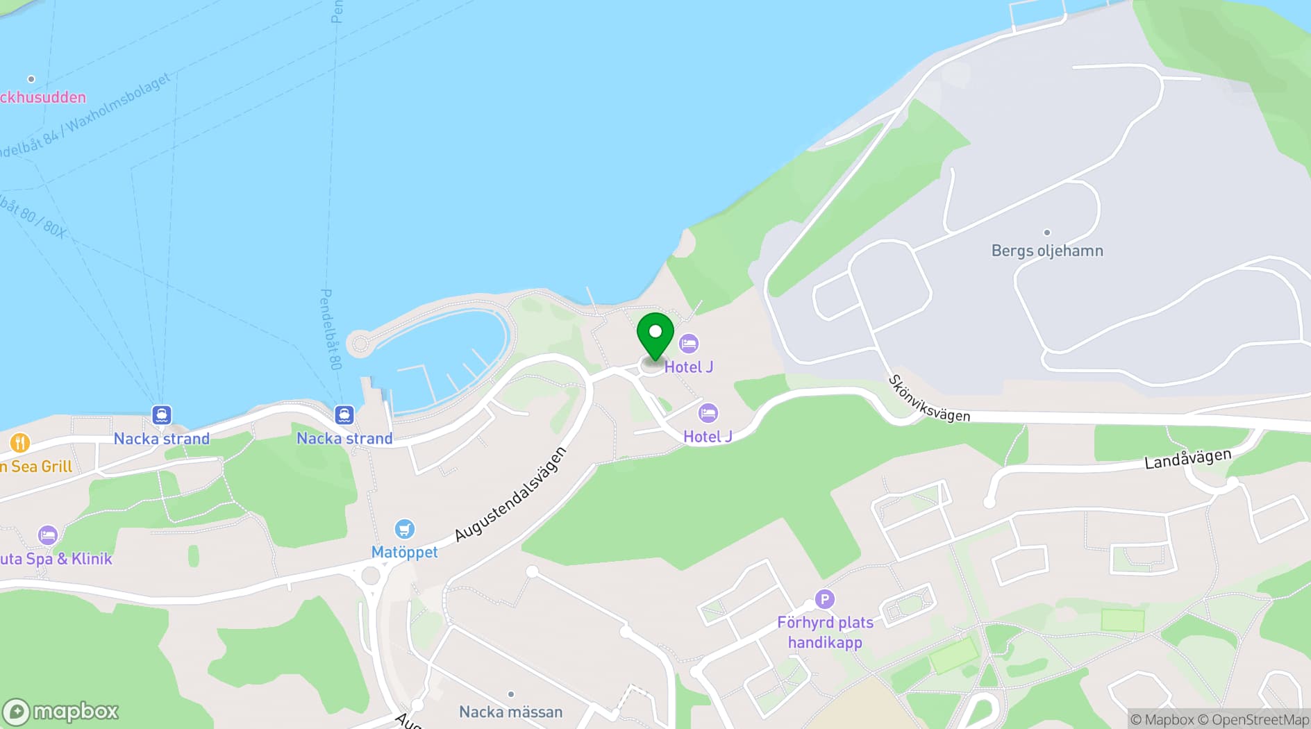 Map showing Hotel J