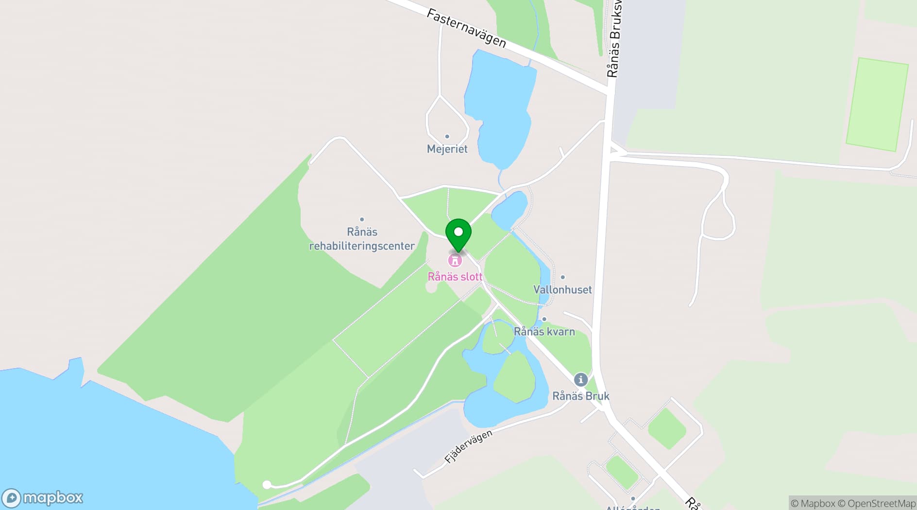 Map showing Rånäs Slott