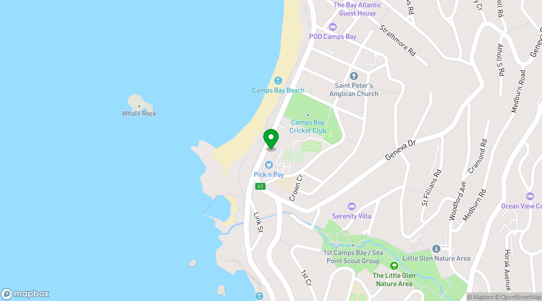 Map showing The Twelve Apostles Hotel and Spa