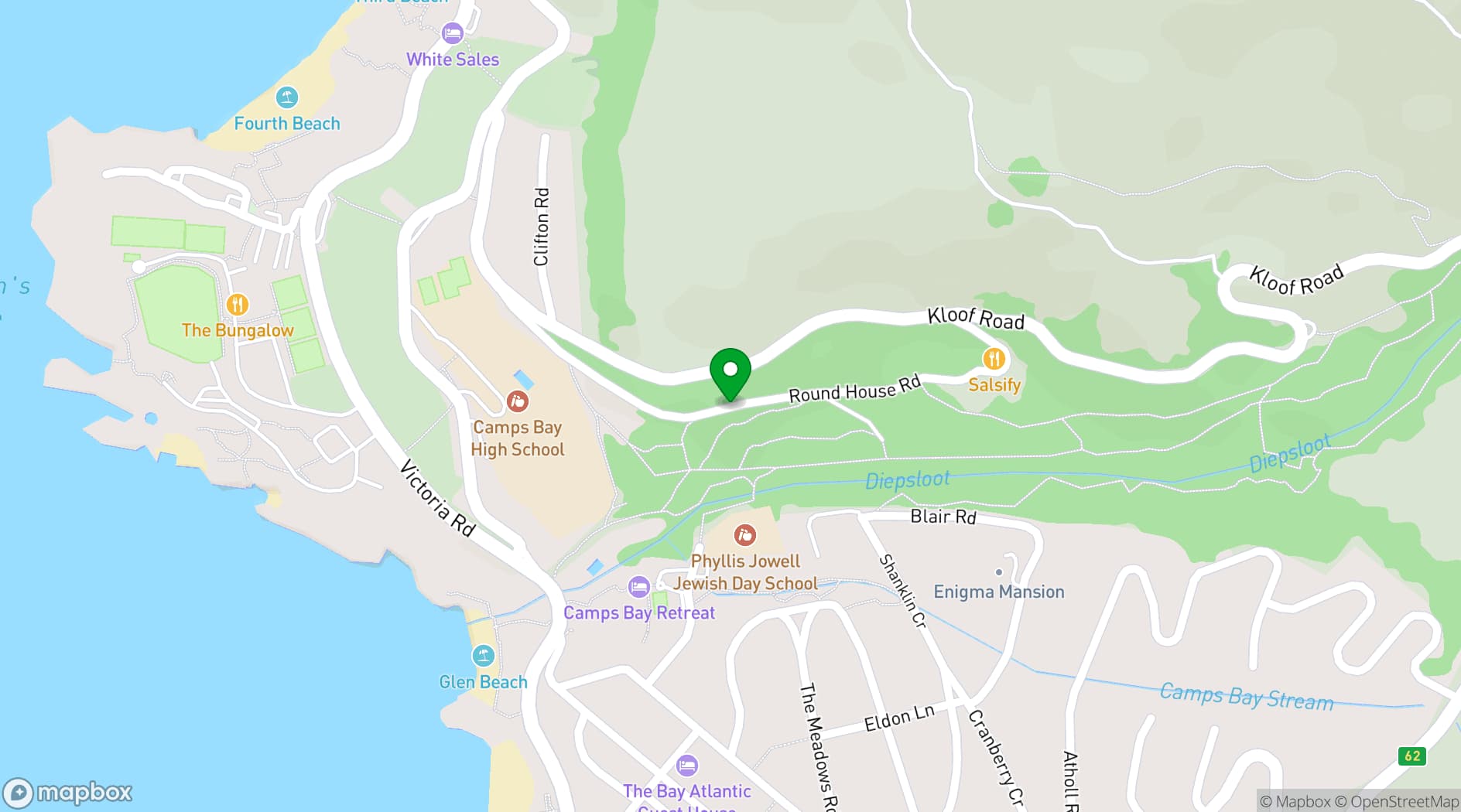 Map showing The Lawns