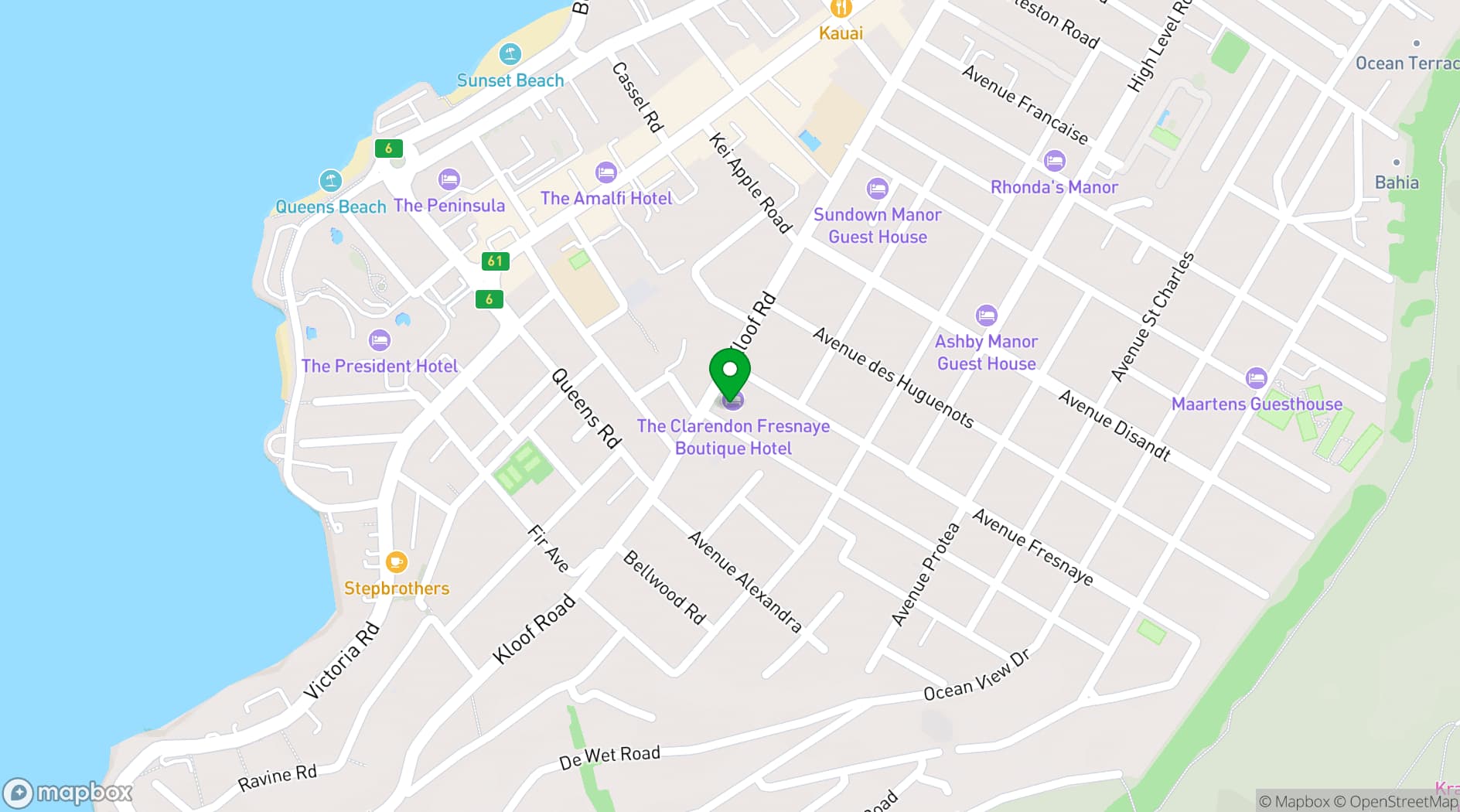 Map showing The Clarendon