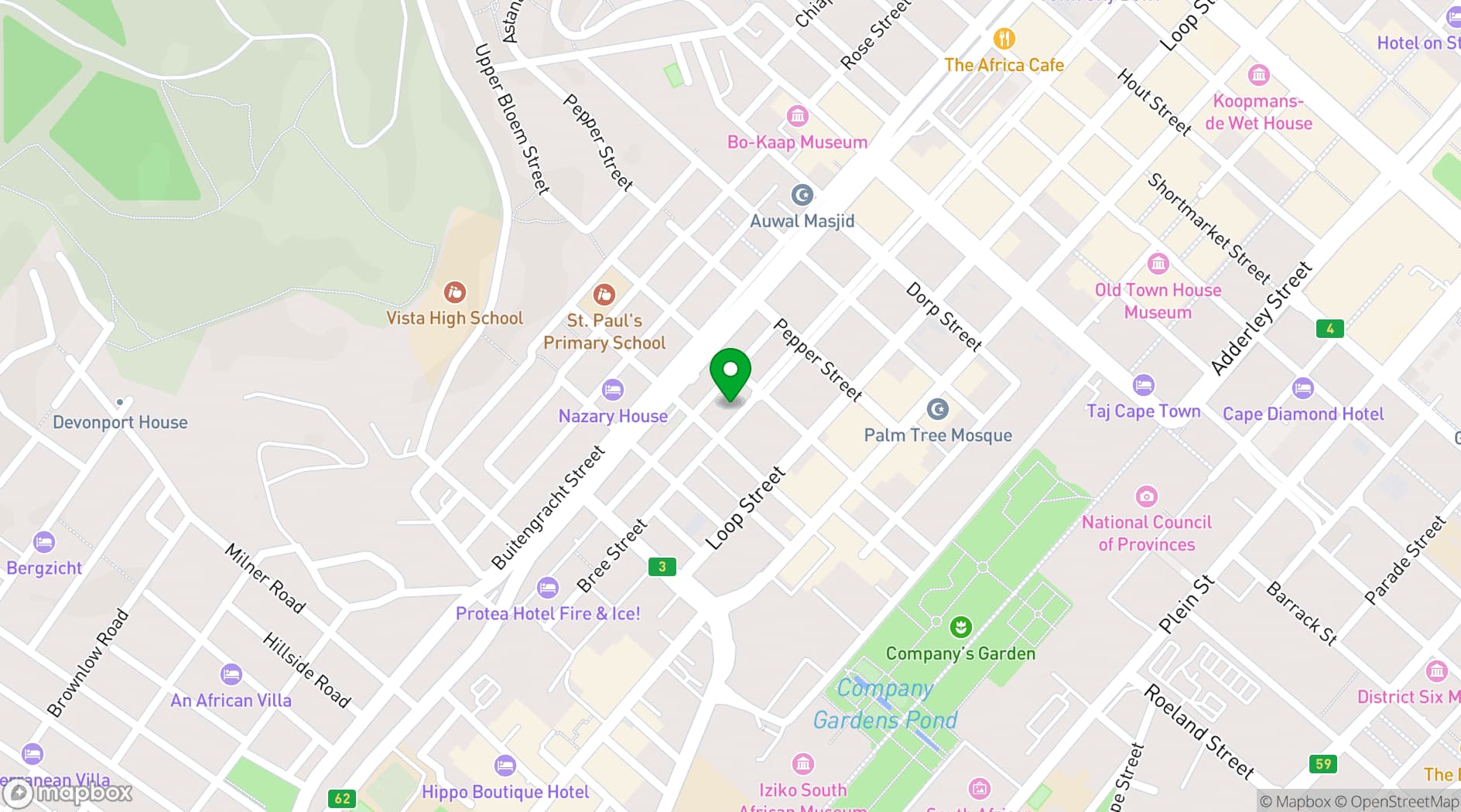 Map showing Rooftop on Bree