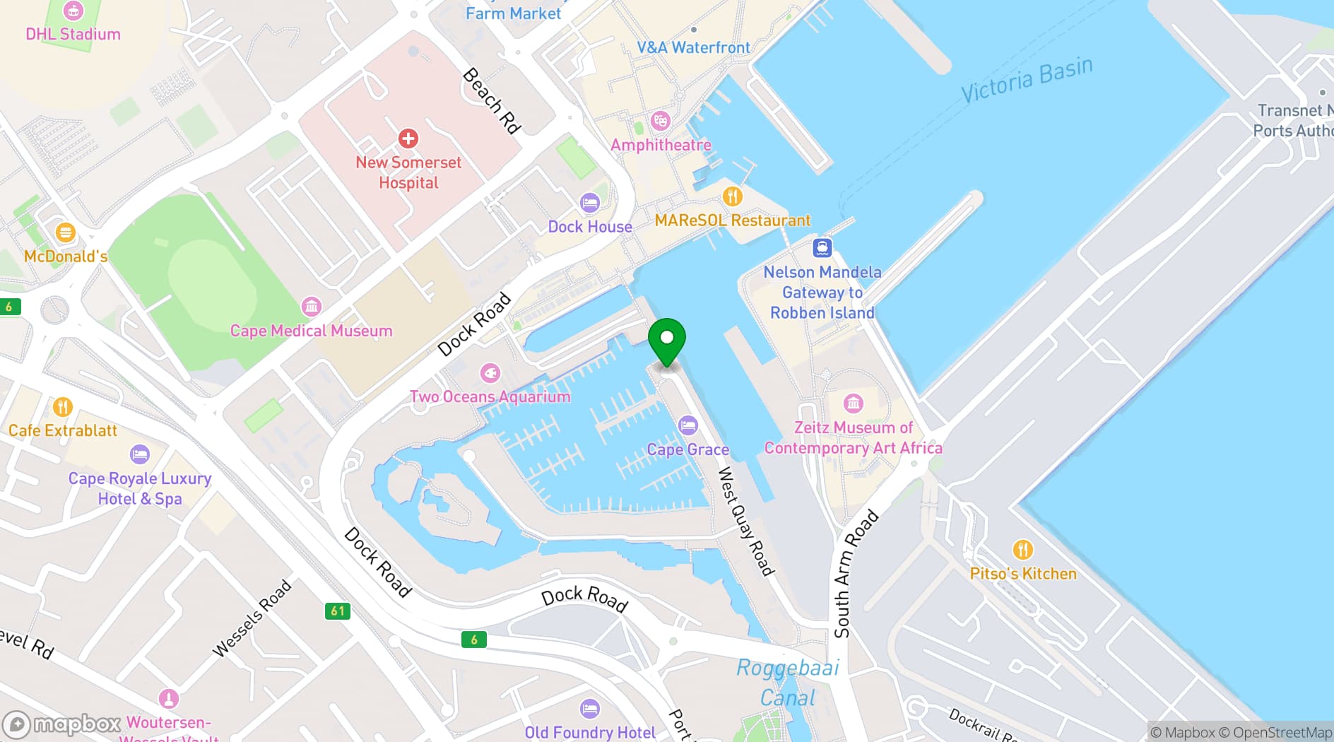 Map showing Cabo Beach Club
