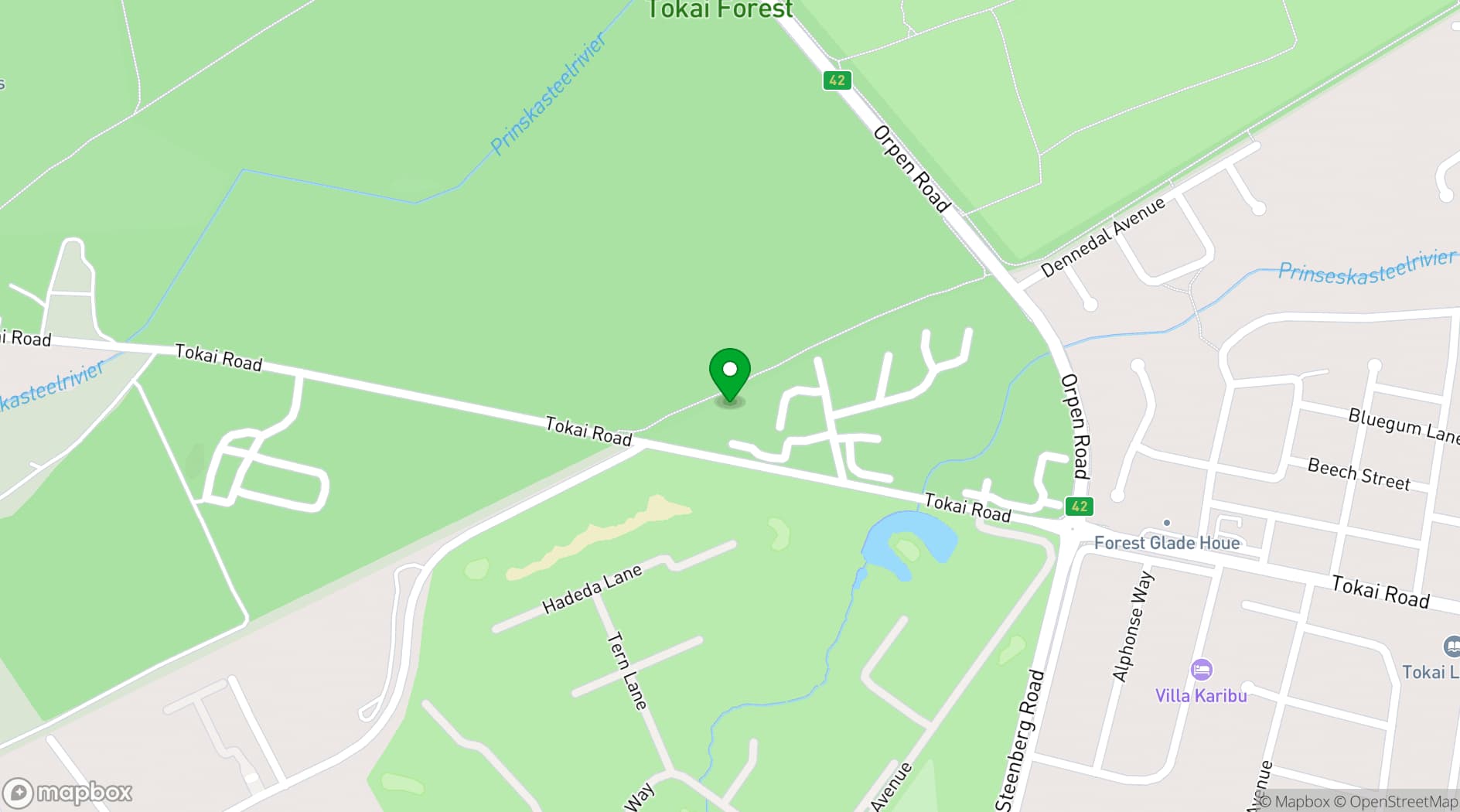 Map showing The Brasserie