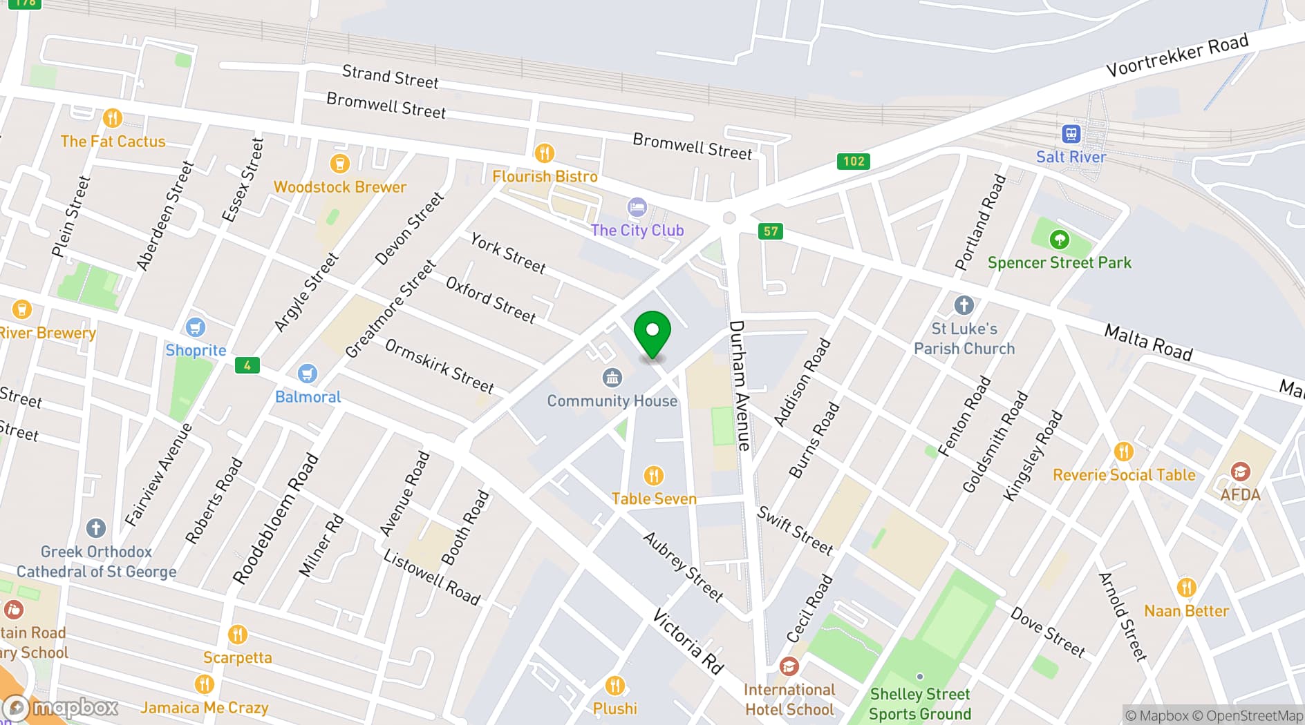 Map showing The Terrace Rooftop