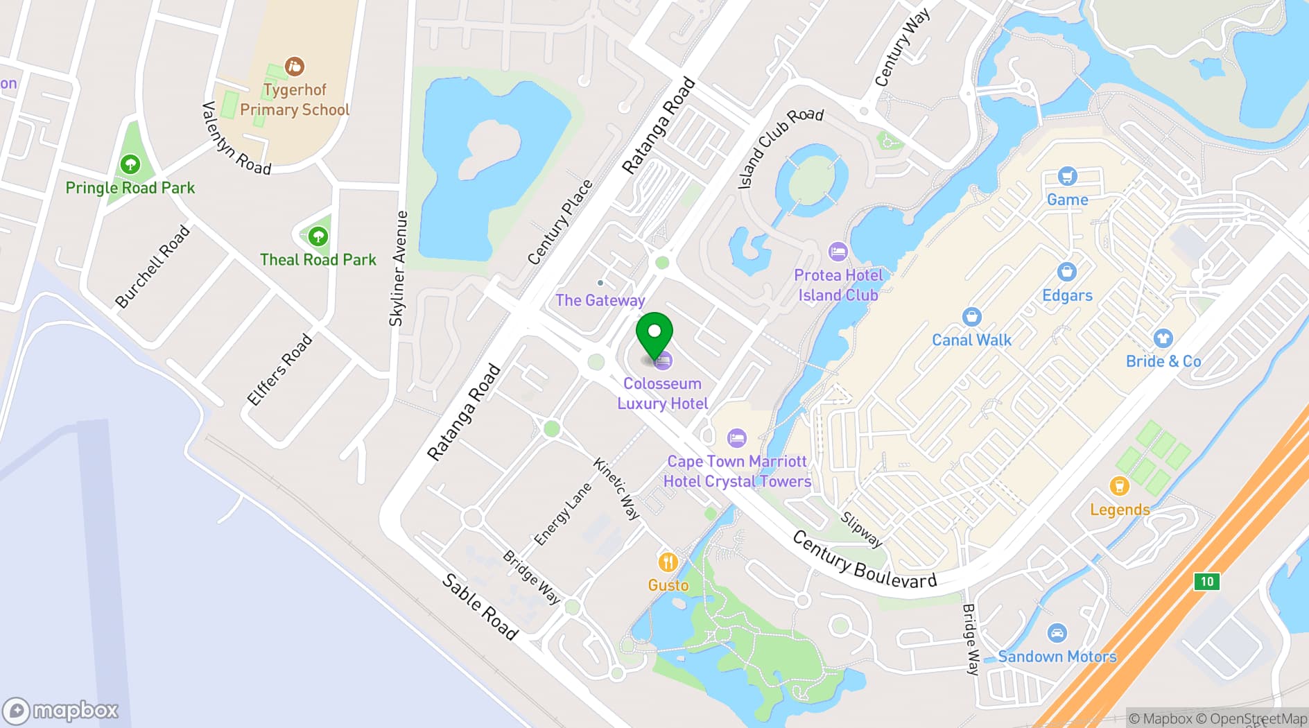 Map showing Colosseum Hotel