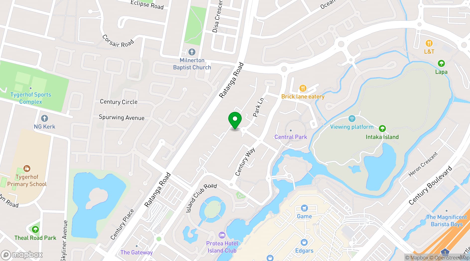 Map showing Oasis Retirement Resort