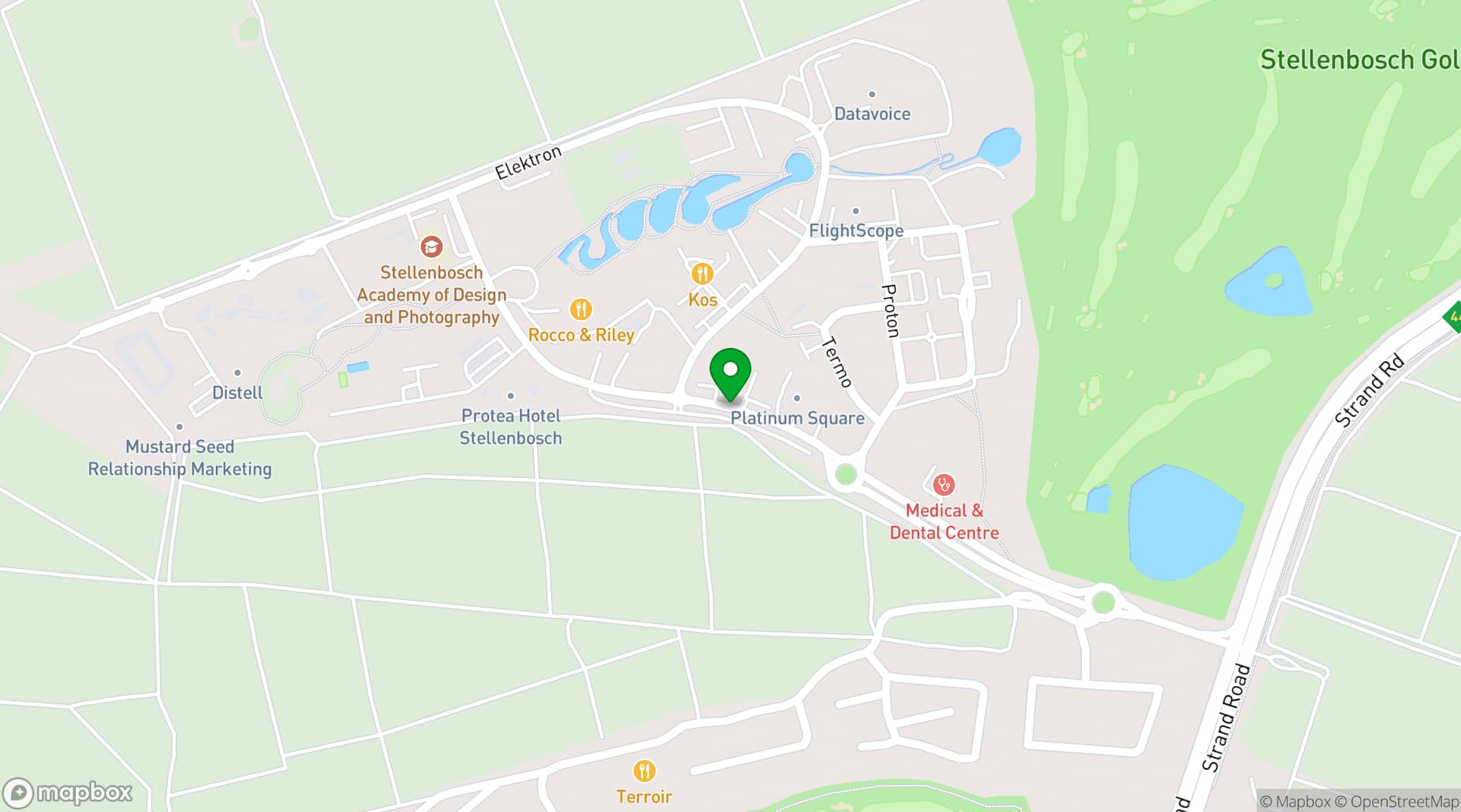 Map showing Protea Hotel Stellenbosch and Conference Centre