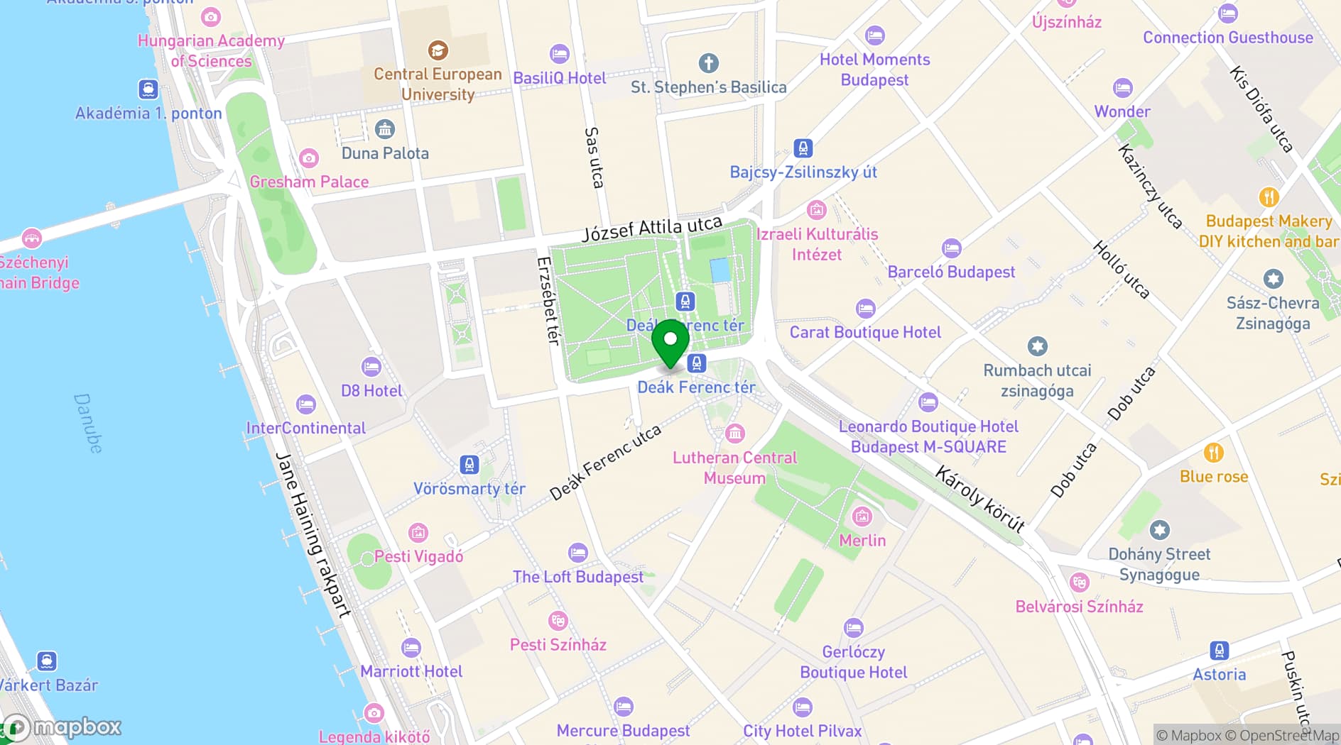 Map showing The Ritz-Carlton, Budapest