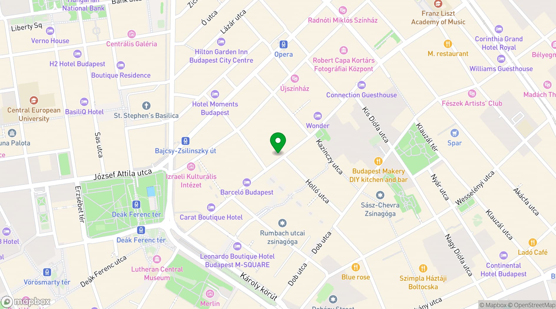 Map showing Twentysix Budapest