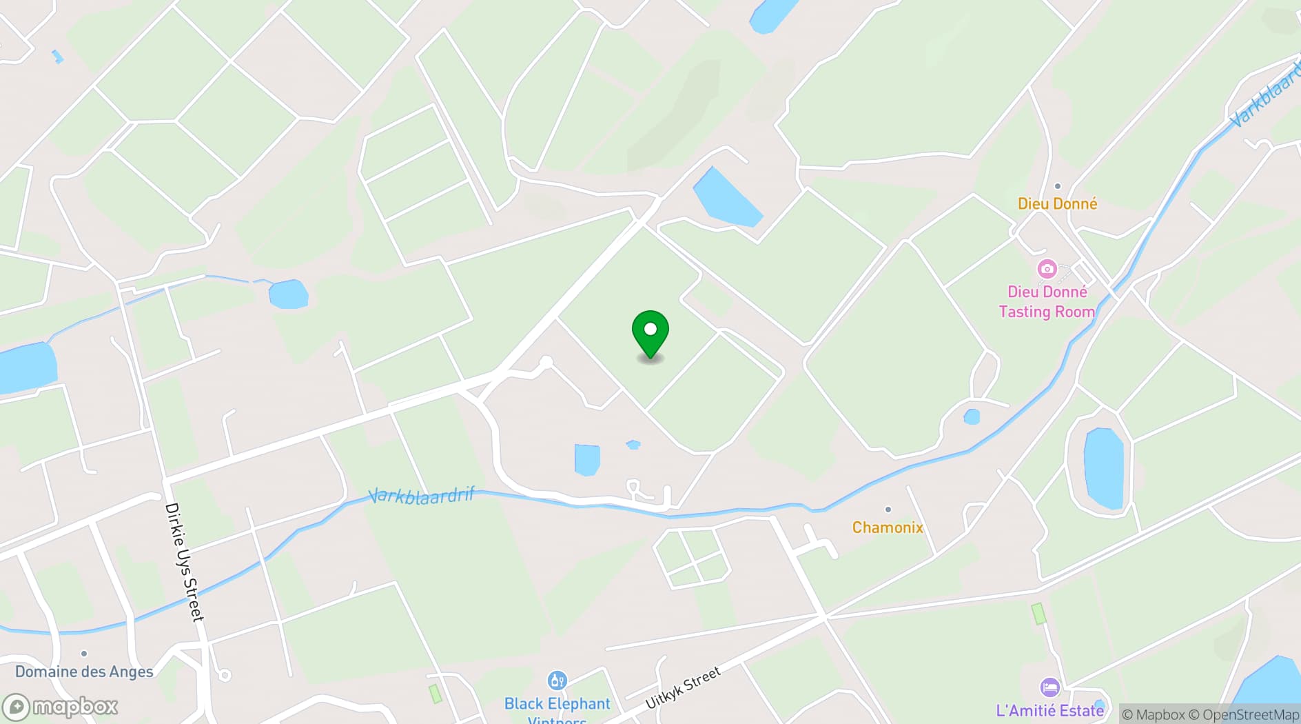 Map showing La Residence