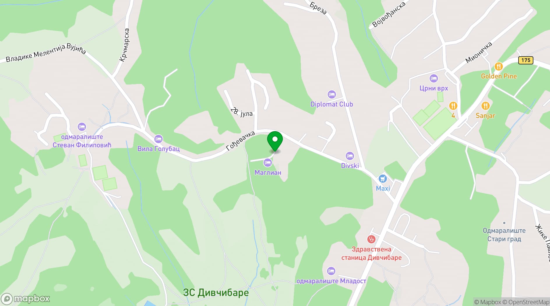 Map showing Maglian Campus co-living co-working