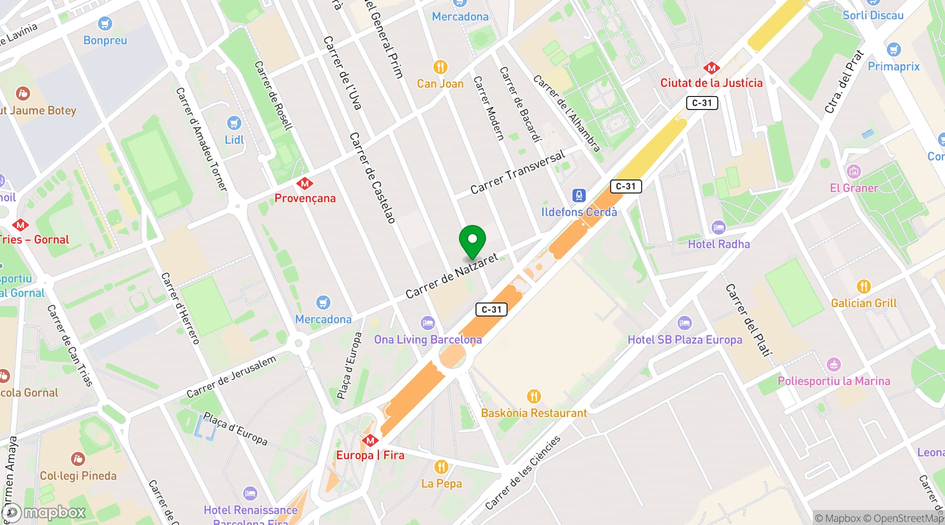 Map showing Restaurant Casa Varela 1986